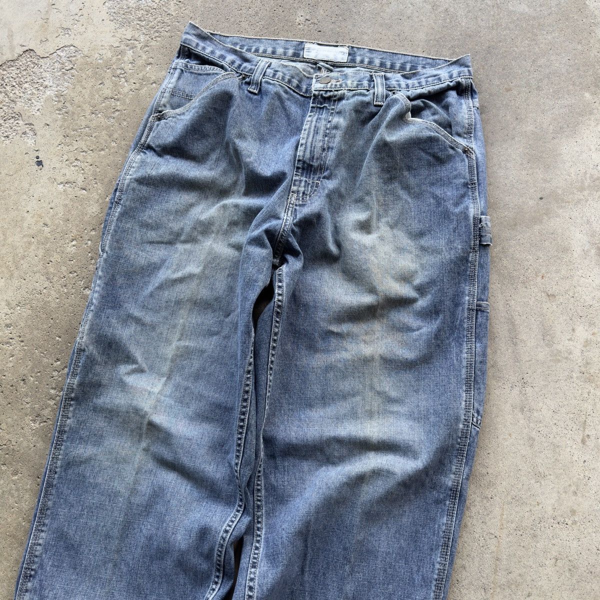 Vintage Faded Thrashed Wide Leg Carpenter Skater Jeans ERD Grunge Size US 34 / EU 50 - 5 Thumbnail