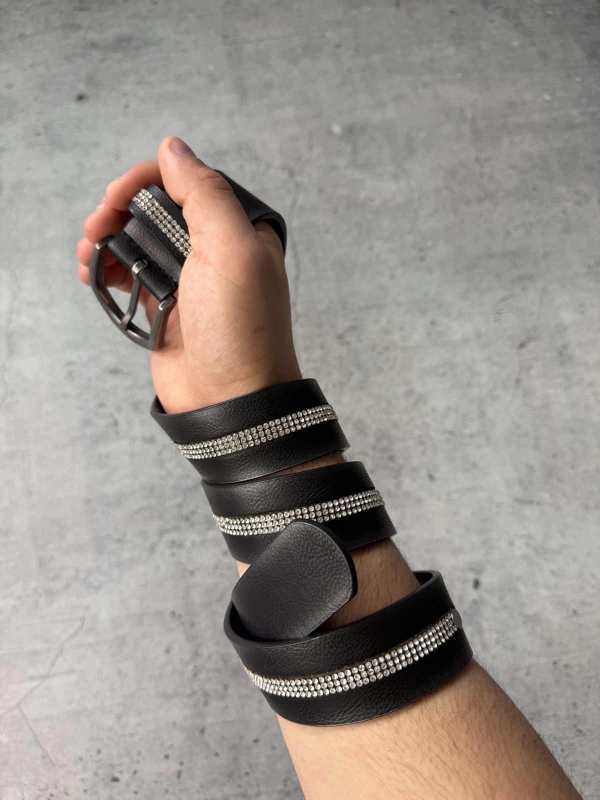 Japanese Brand Vintage Leather Japan LGB Style Punk Emo Rock Goth Y2K belt Size ONE SIZE - 2 Thumbnail