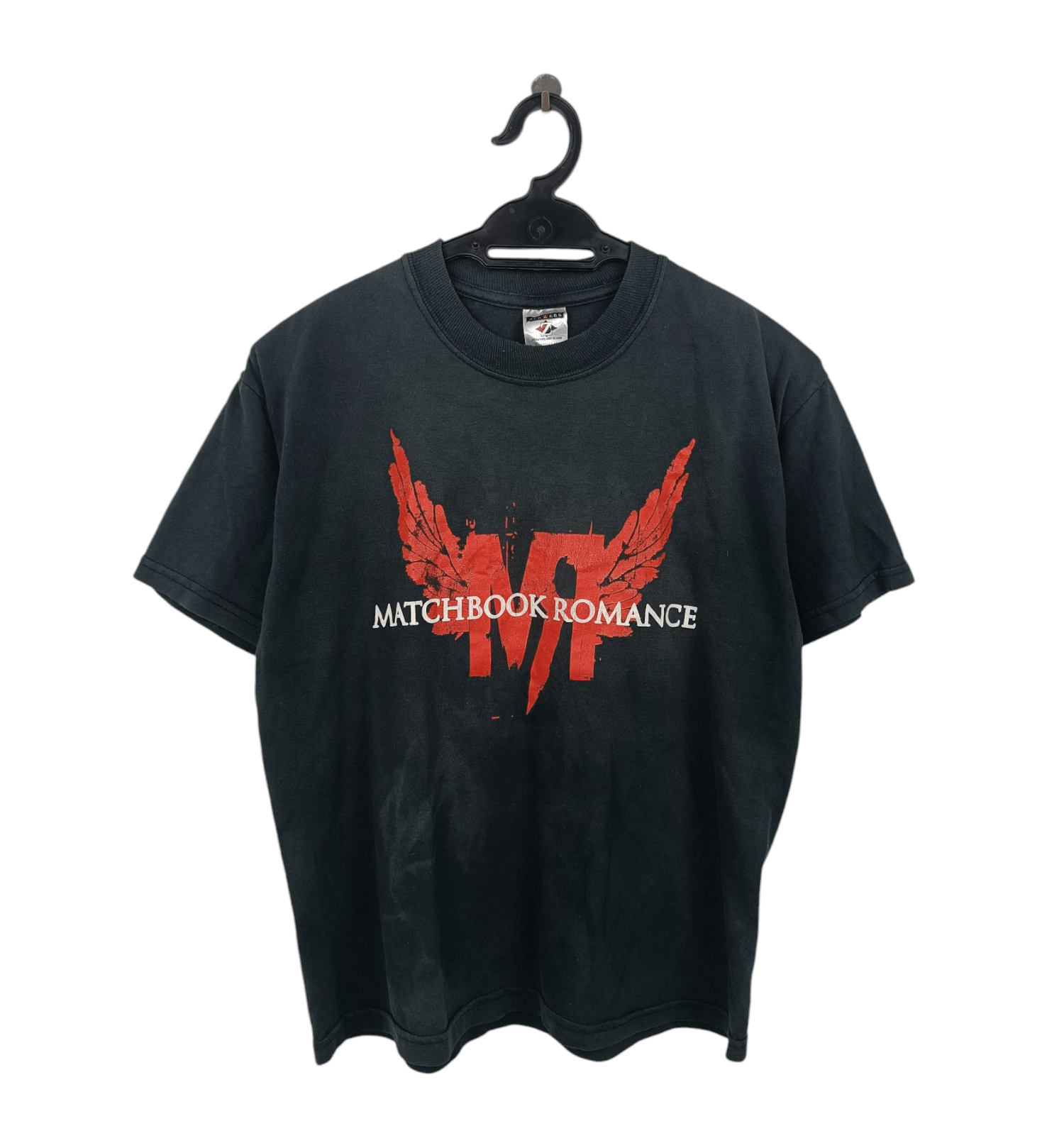 Band Tees THRASHED FADED VINTAGE 2000s MATCHBOX ROMANCE CROP y2k rufio Size US M / EU 48-50 / 2 - 1 Thumbnail