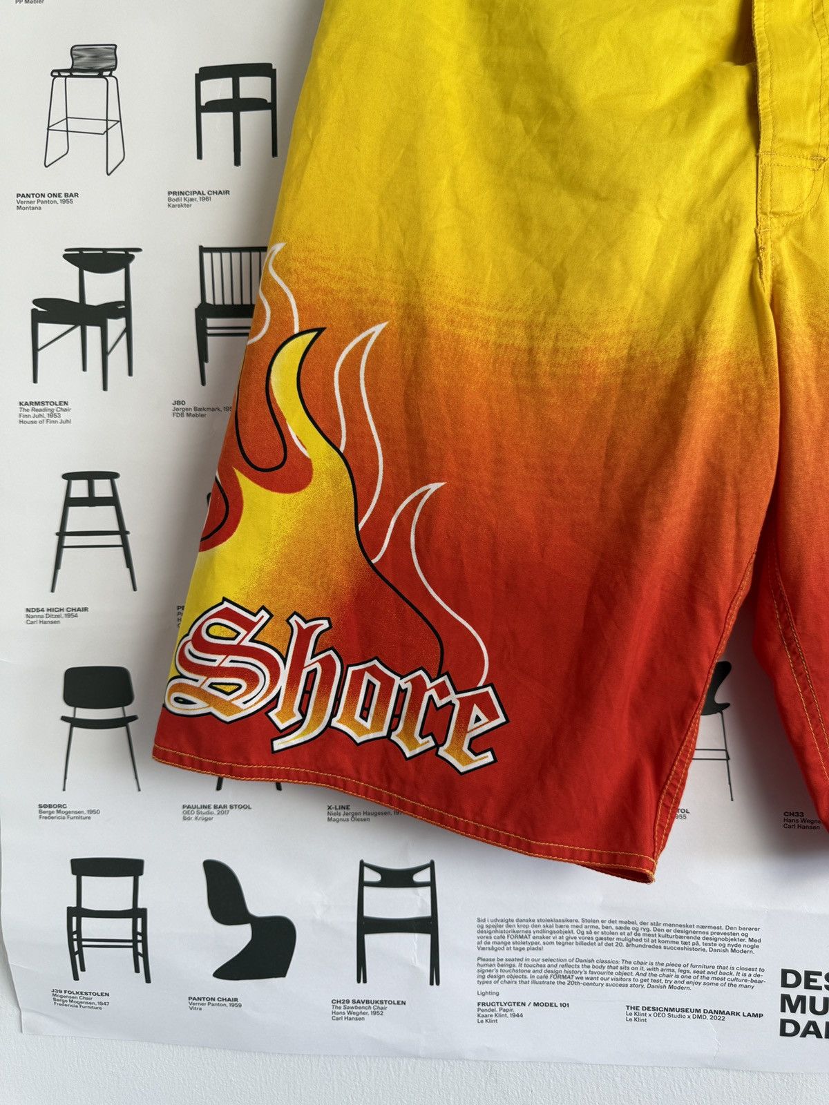 Other Vintage y2k baggy flame printed jnco style shorts S skate 90s Size US 30 / EU 46 - 3 Thumbnail