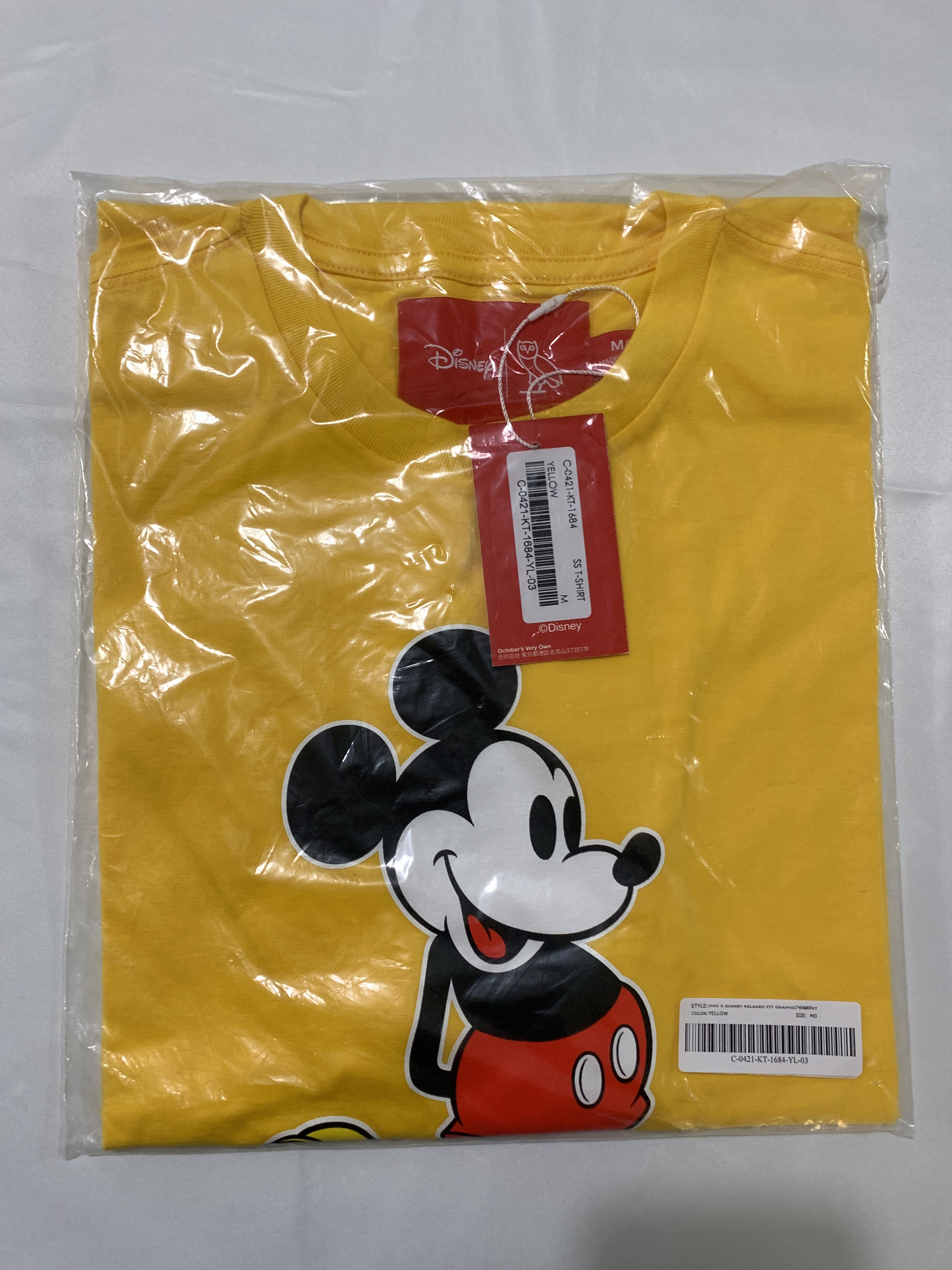 Disney DISNEY X OVO CLASSIC MICKEY T-SHIRT YELLOW Size US M / EU 48-50 / 2 - 1 Thumbnail