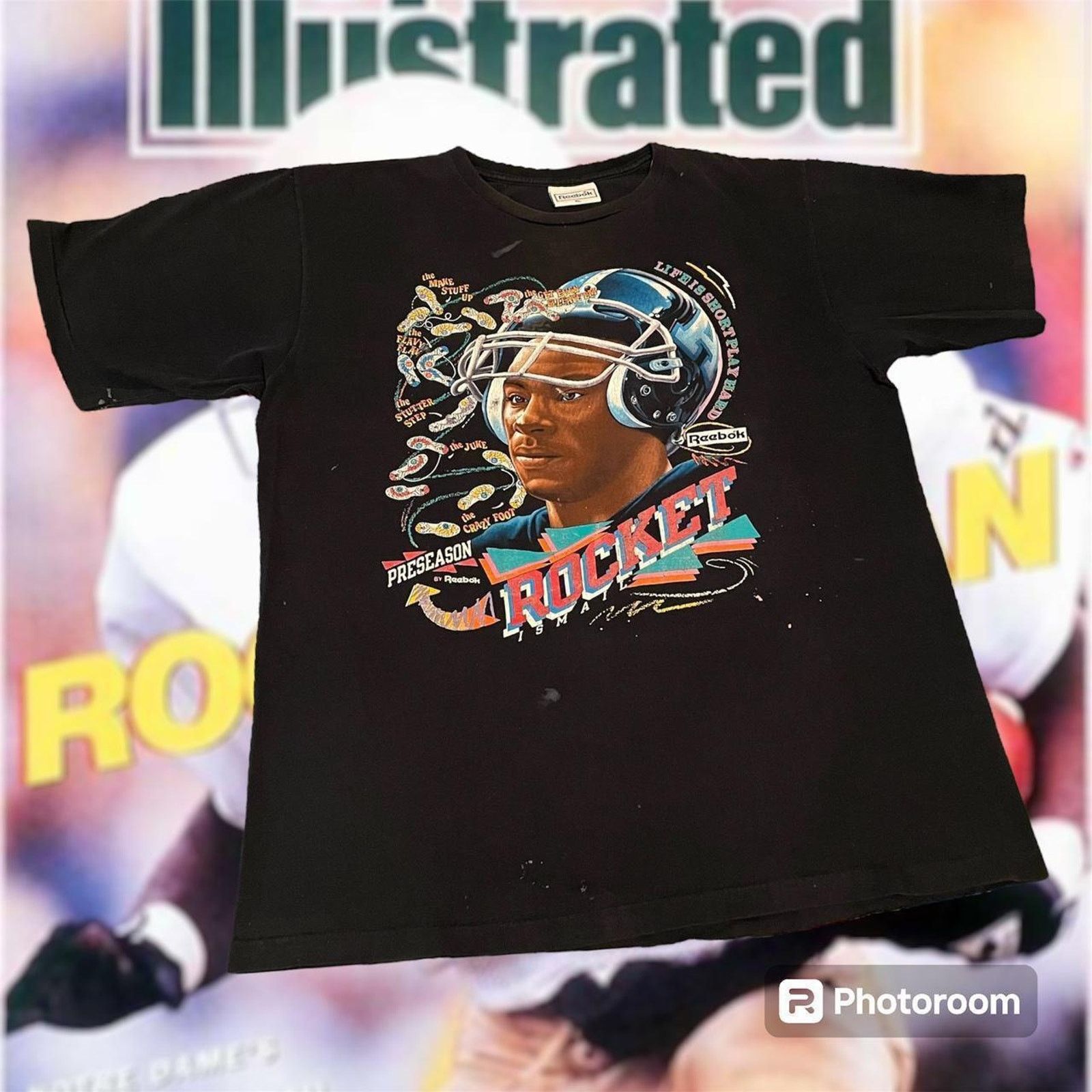 NFL Vintage CFL NFL Rocket Ismail Argonauts Raiders Football Tee Size US XL / EU 56 / 4 - 1 Thumbnail
