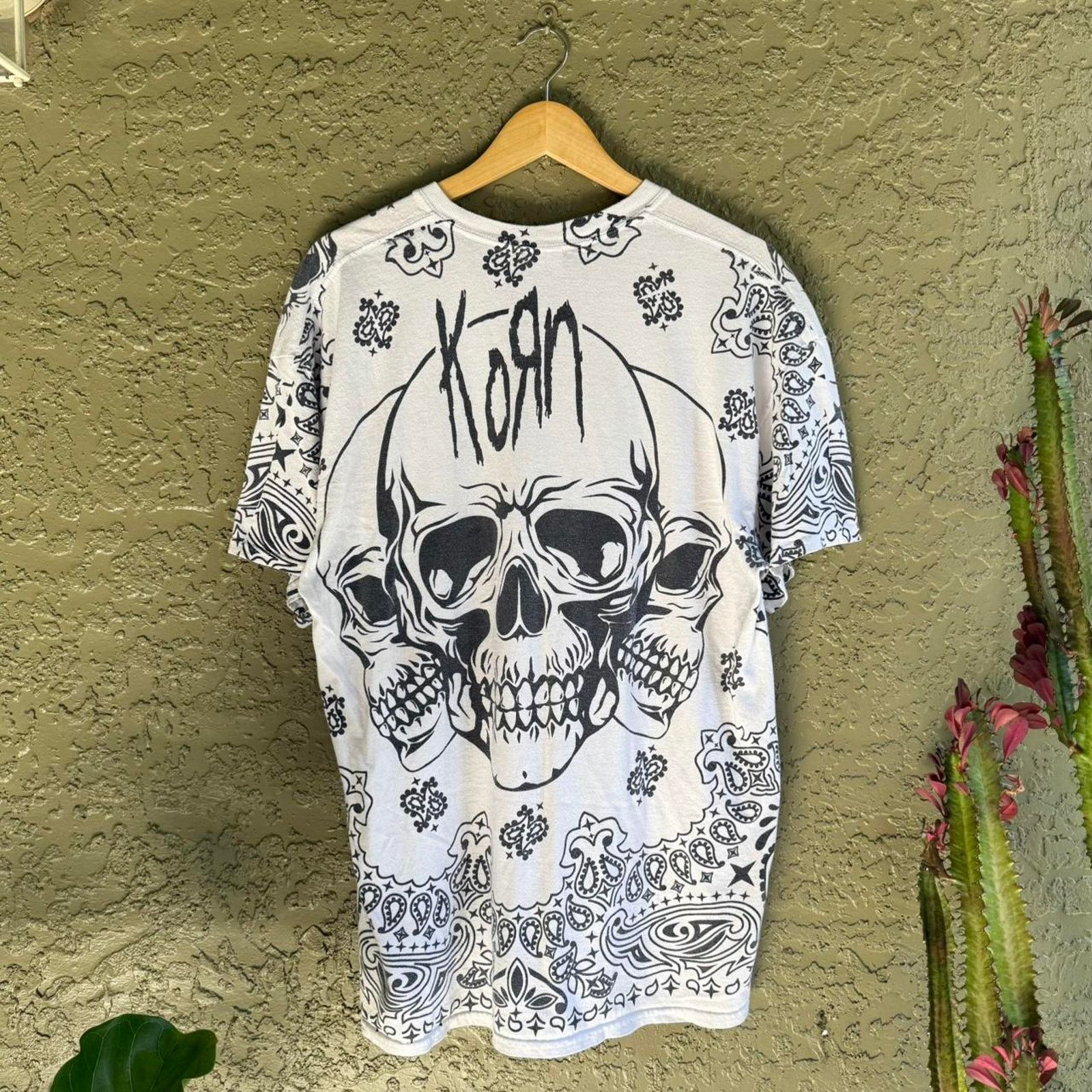 Other Vintage Korn Paisley Y2K Skull AOP Men's XL Shirt Size US XL / EU 56 / 4 - 3 Thumbnail