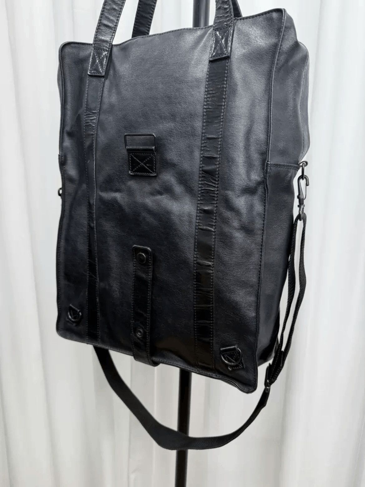 Yohji Yamamoto Yohji Yamamoto Y's Waxed Shoulder Bag-2505 Size ONE SIZE - 6 Thumbnail