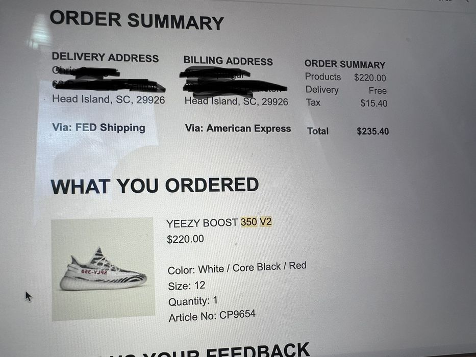 Adidas Adidas Yeezy Boost 350V2 Yebra size 12 Grailed