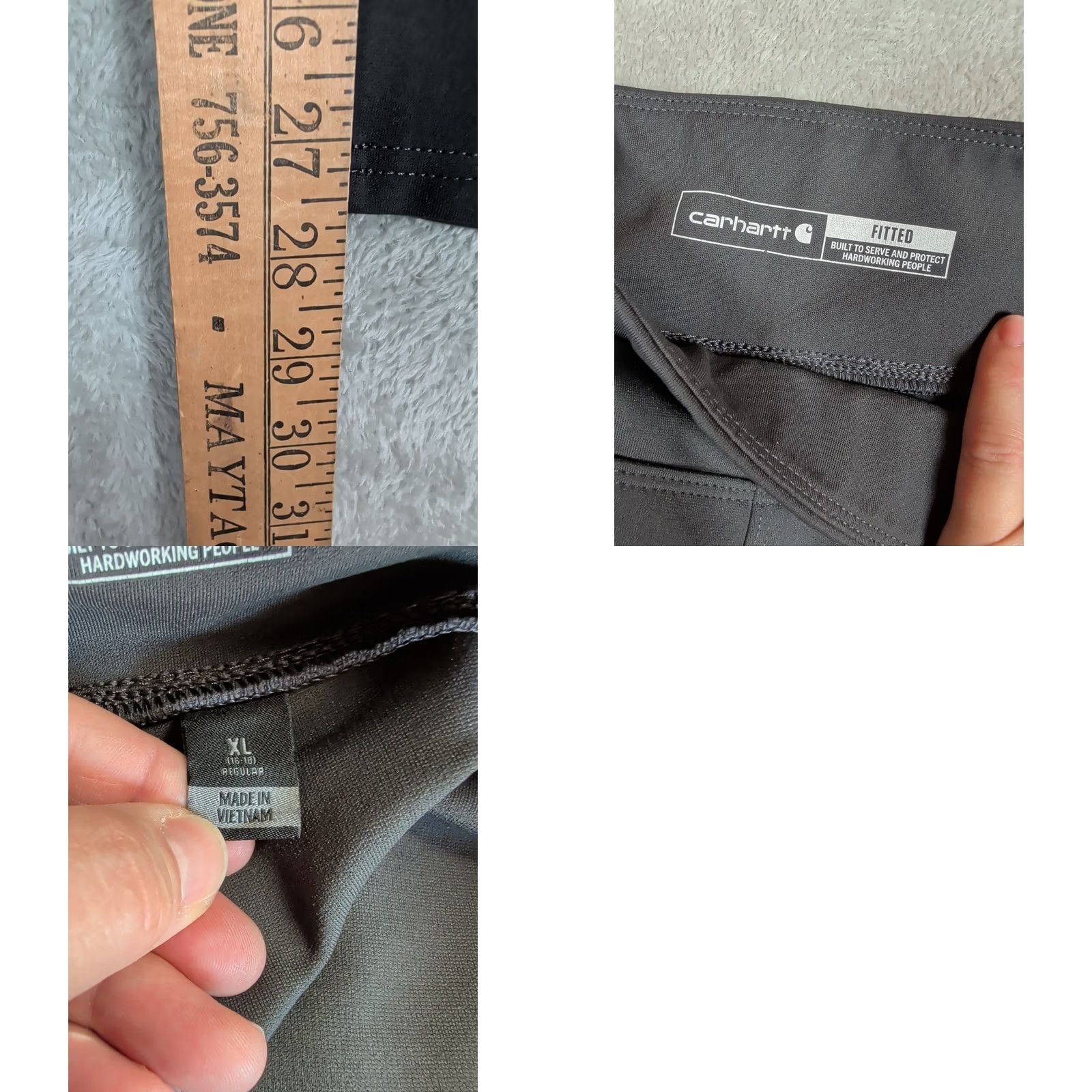 Carhartt Carhartt Force pullon Pants Womens XL Gray Tapered Leg Workwear Hiking Size 40" / US 18 - 9 Thumbnail