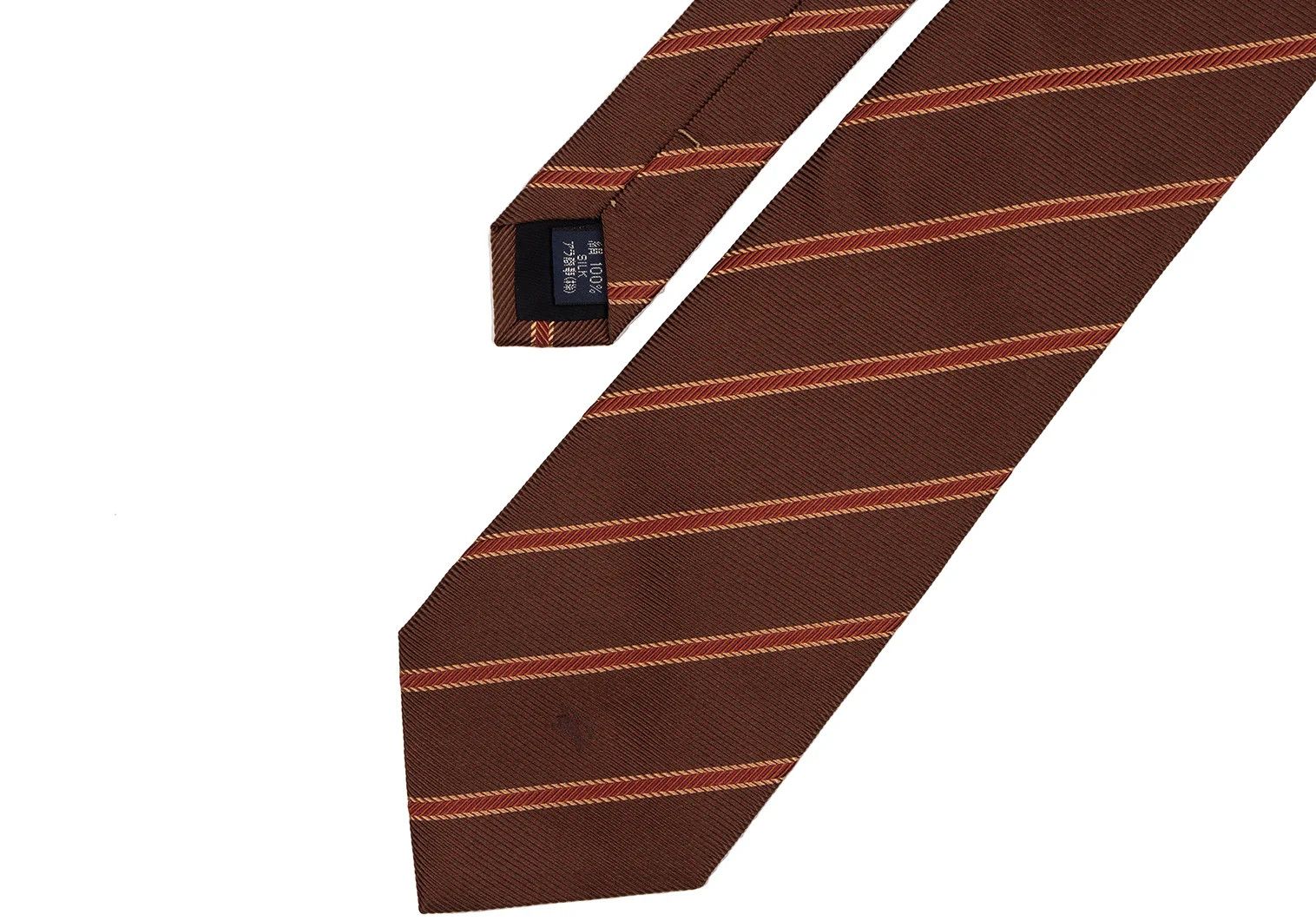 Burberry Regimental Silk Tie with Horse Embroidery in Brown Size ONE SIZE - 3 Thumbnail