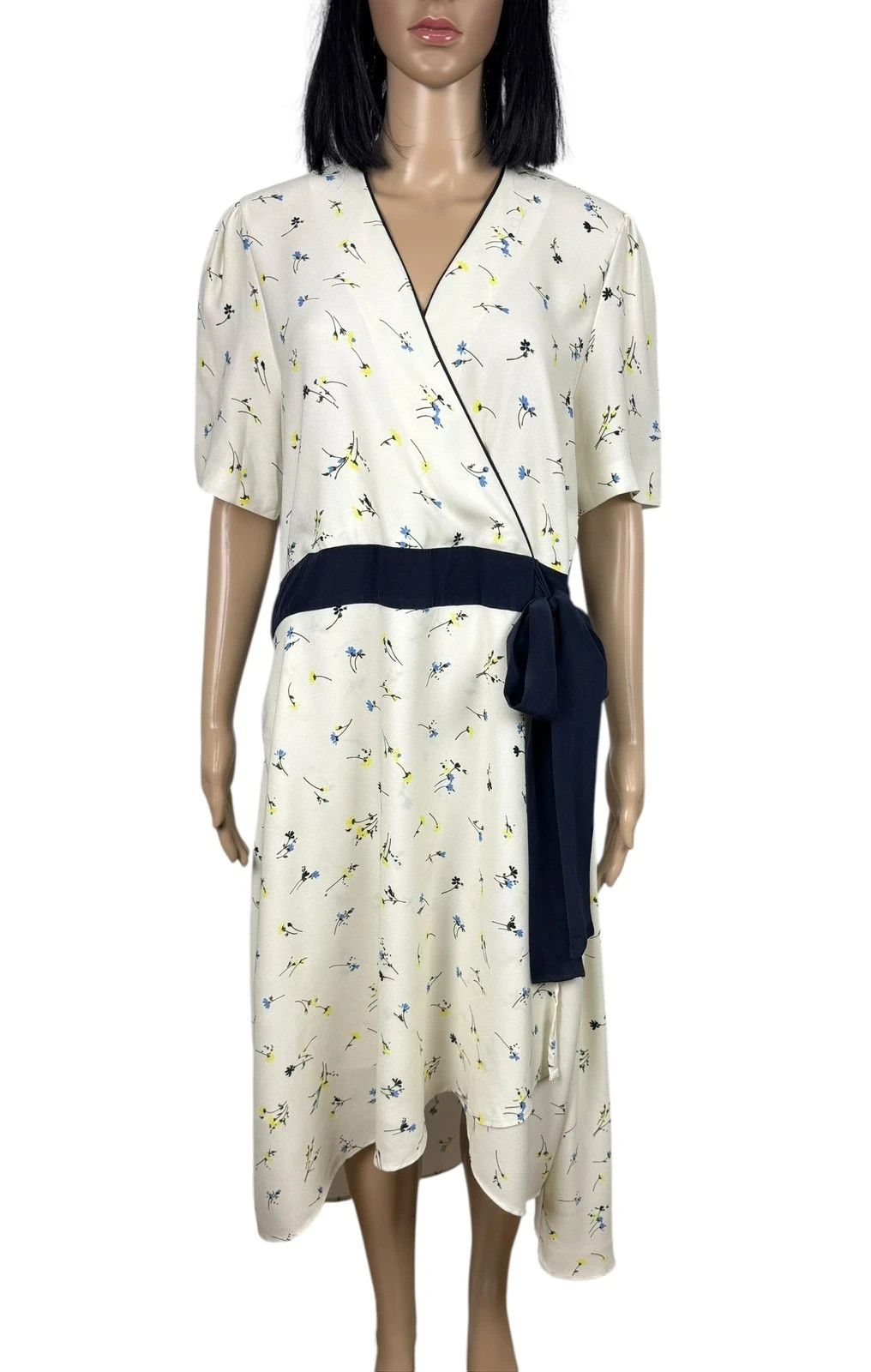 Other ME+EM Faux Wrap Dress Floral Polyester Silk Trim size XL Size XL / US 12-14 / IT 48-50 - 2 Thumbnail