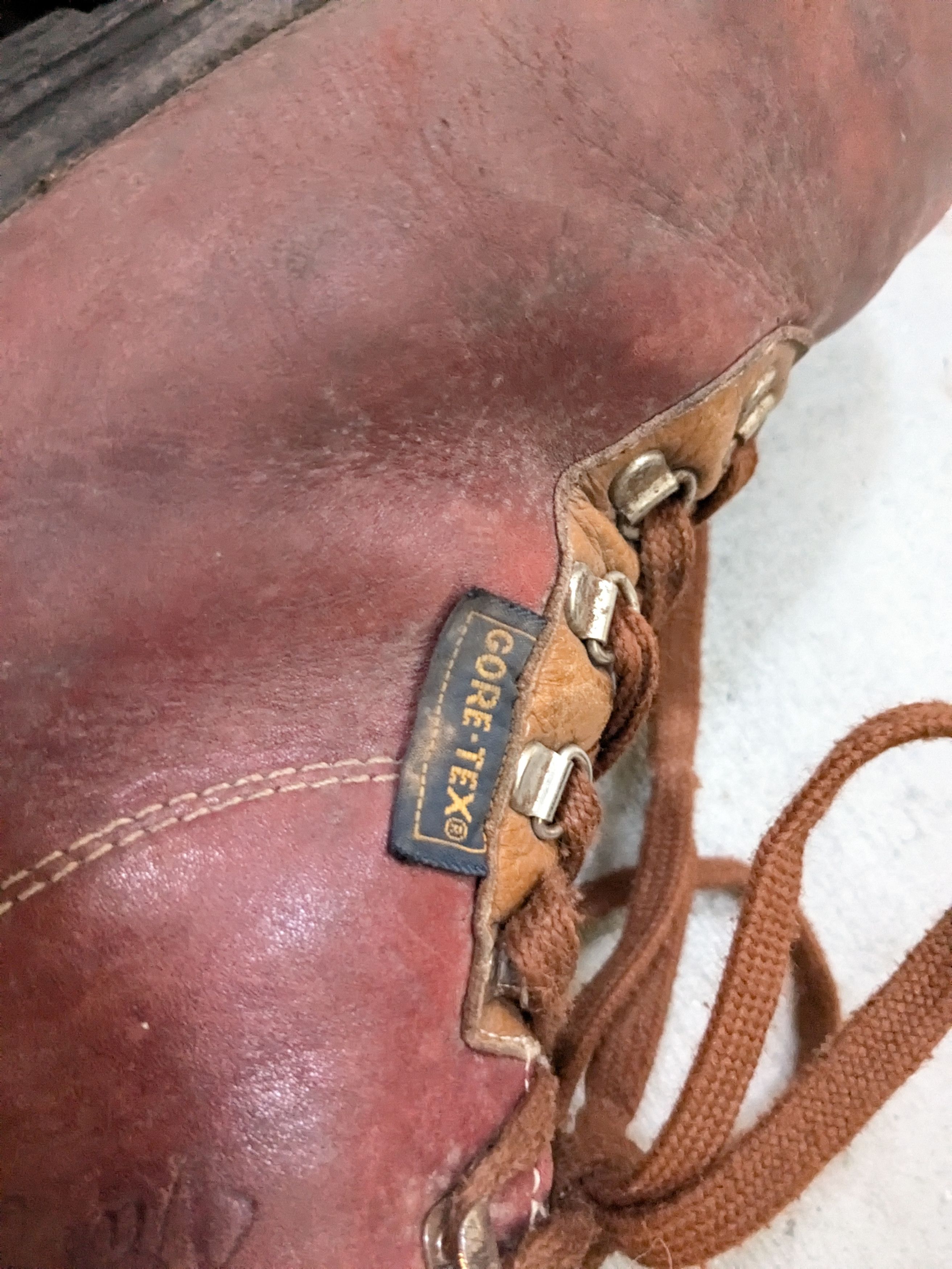 Genuine Leather × Vintage Vintage Hiking Boots 8 Brown Leather Lace Up Mountain Size US 8 / EU 41 - 10 Thumbnail