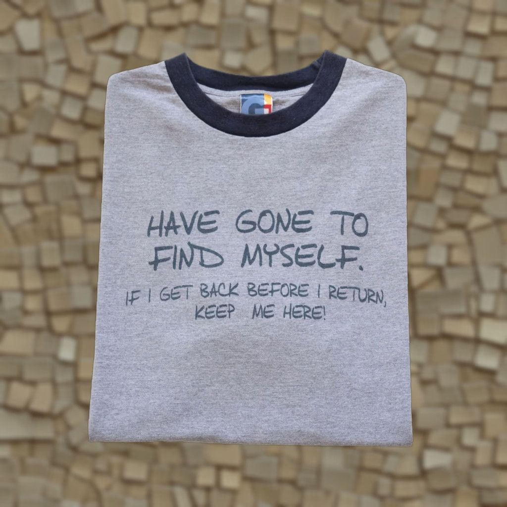 Vintage VINTAGE 90s COMEDY FUNNY GRAPHIC GRAY RINGER COTTON T SHIRT SZ L Mens Size US L / EU 52-54 / 3 - 1 Thumbnail