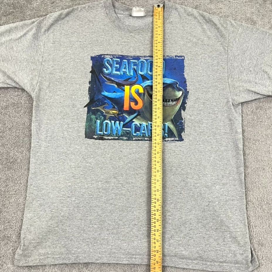 Disney VTG Disney Finding Nemo Shirt Mens XL Bruce Shark Seaford Low Carb Graphic 90s Size US XL / EU 56 / 4 - 4 Thumbnail