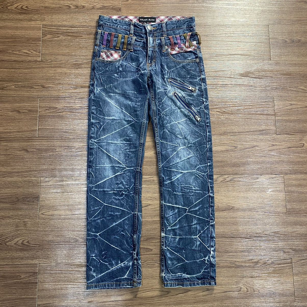 Hysteric Glamour Double Waist Nylaus Thunder Wiskeres Distressed Jeans Size US 30 / EU 46 - 1 Thumbnail