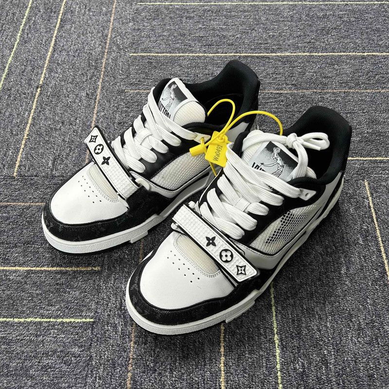 Louis Vuitton Louis Vuitton Trainer Black and White Sneakers 0079 Size US 7.5 / EU 40-41 - 1 Thumbnail