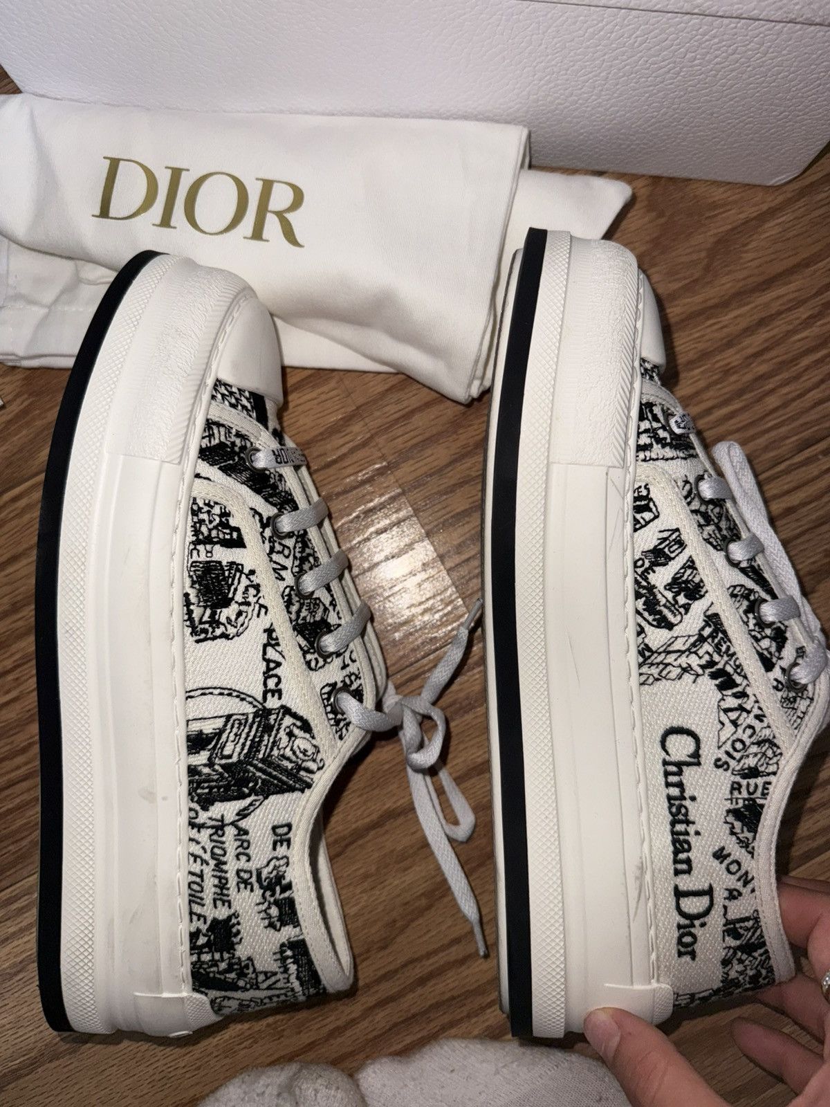 Dior Dior Women's Walk'n'Dior Platform Cotton Sneaker Size US 8 / IT 38 - 6 Thumbnail