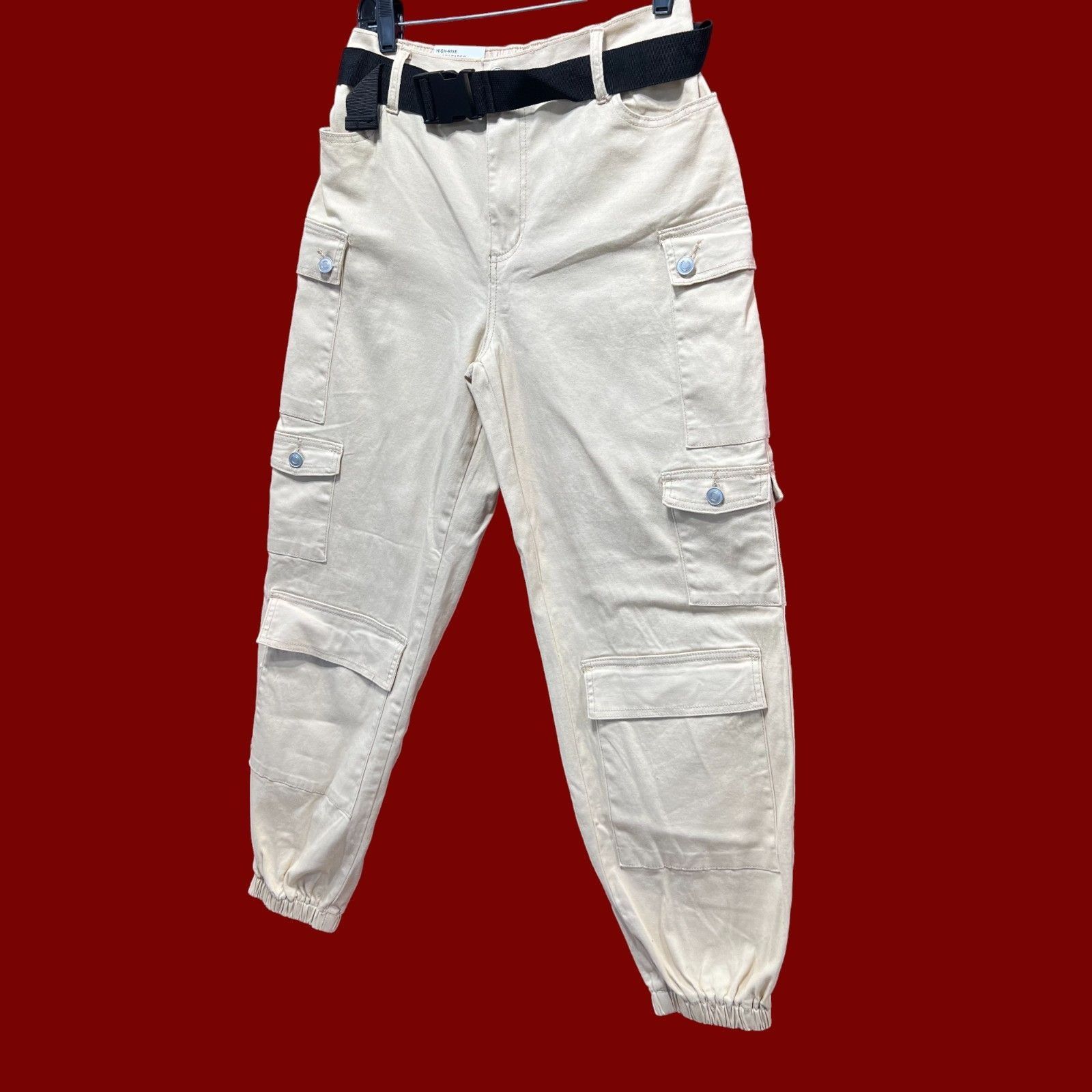 rue21 Rue 21 - Women's High-Rise Baggy Cargo Jogger - Medium Stret Size 28" / US 6 / IT 42 - 17 Thumbnail