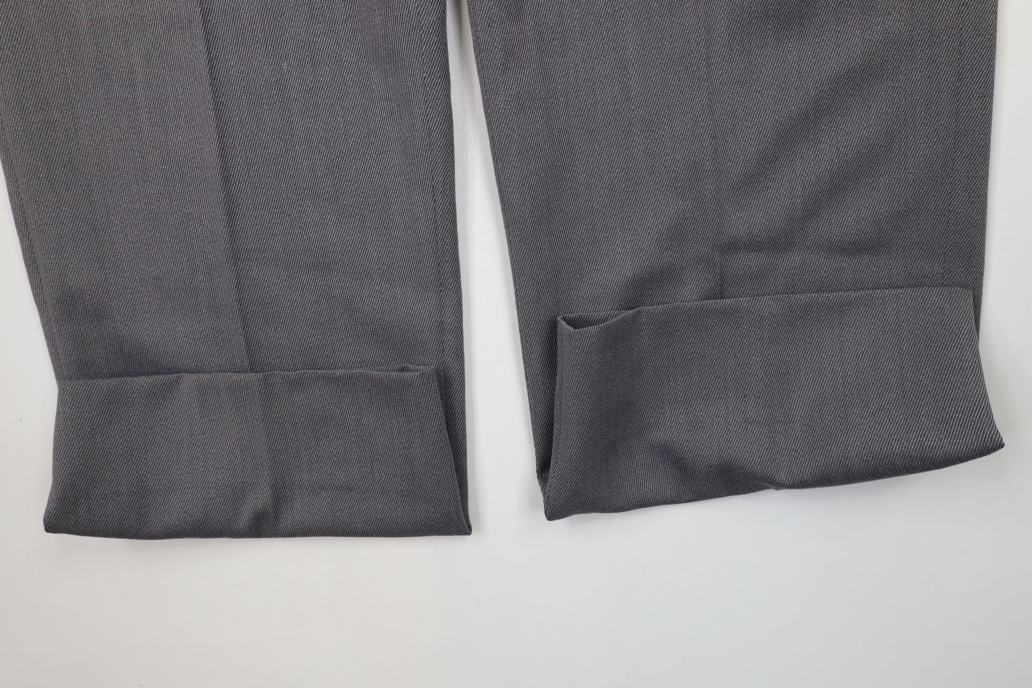 Vintage Vintage 70s Streetwear Ribbed Wide Leg Chino Pants Gray Size US 34 / EU 50 - 5 Thumbnail