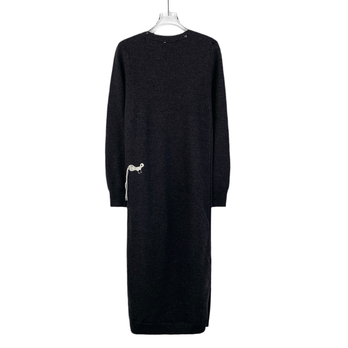 Celine Celine Crochet Embroidered Wool Knit Dress  Black (Size S) | Grailed