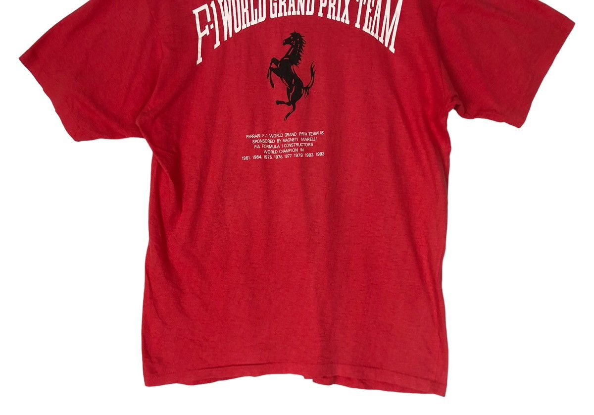 Vintage Vintage Ferrari F1 World Grand Prix Team T shirt Size US M / EU 48-50 / 2 - 4 Thumbnail