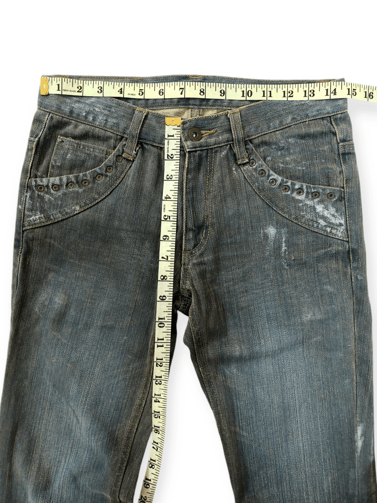 Morgan Homme Morgan Homme Rusty Acid Wash Rare Design Size US 29 - 14 Thumbnail