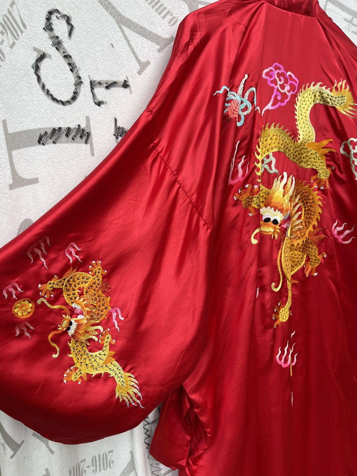 Japanese Brand 🔥RARE🔥Vintage Japanese Brand Embroidery Dragon Kimono Jacket Size US XL / EU 56 / 4 - 10 Thumbnail
