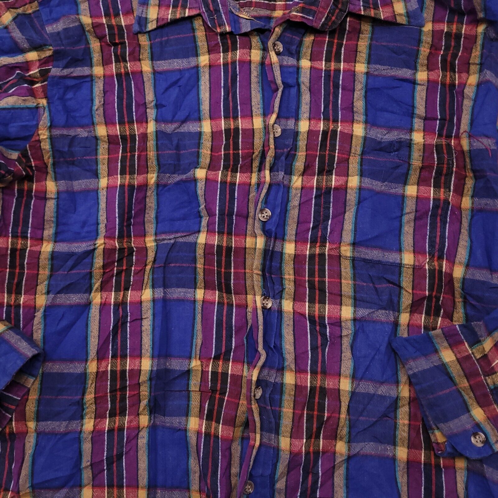 High Sierra High Sierra Tartan Flannel Shirt Mens Size L Blue Red Yellow Size US L / EU 52-54 / 3 - 5 Thumbnail