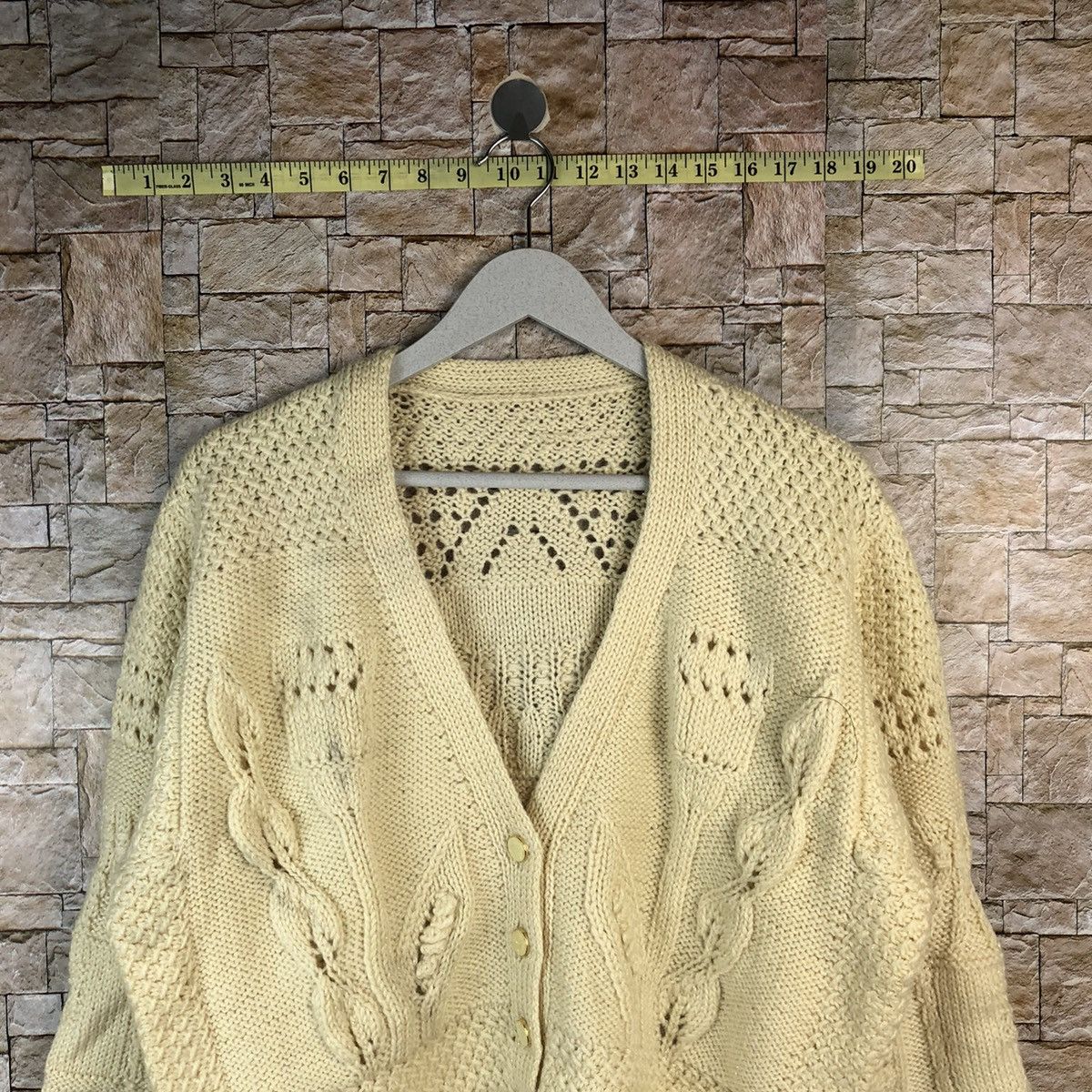 Homespun Knitwear × Japanese Brand Japan vintage crochet Brown Cardigan Knitwear #A1229 Size US M / EU 48-50 / 2 - 2 Thumbnail