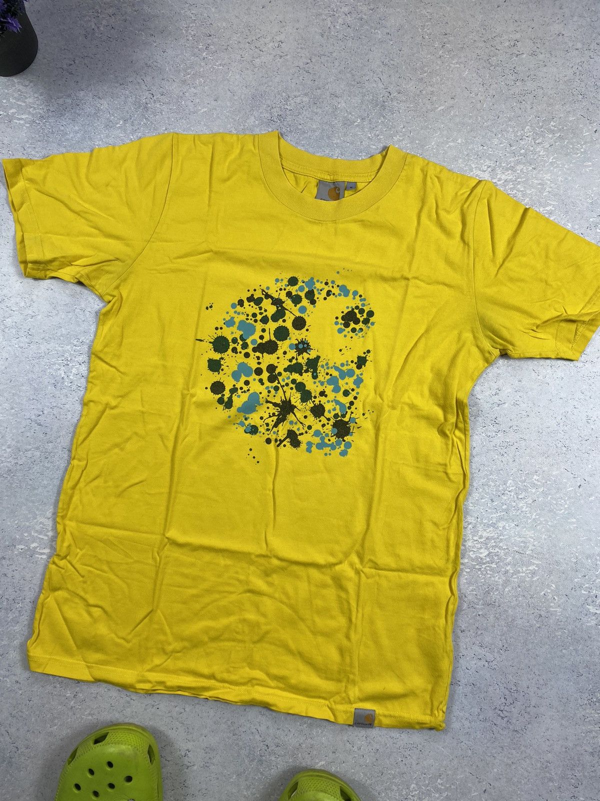Carhartt × Carhartt Wip Vintage Carhartt Men’s Yellow T-Shirt with Big Logo small Size US S / EU 44-46 / 1 - 3 Thumbnail