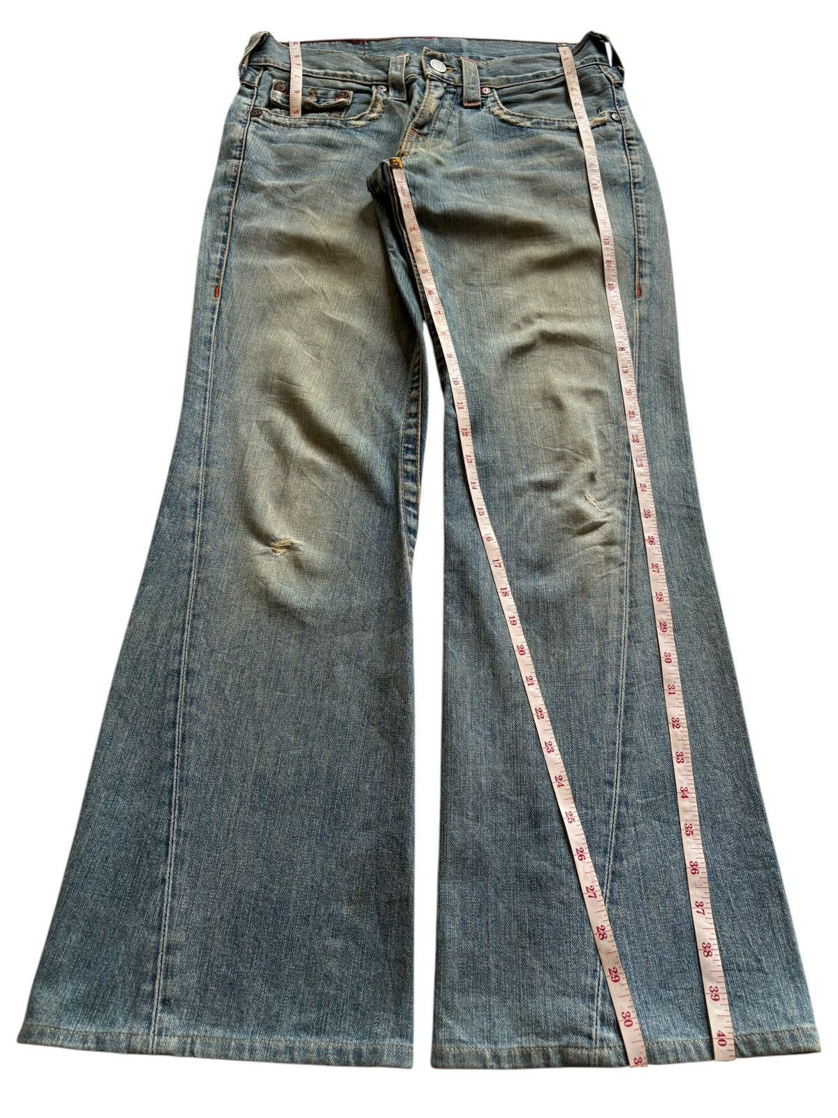 True Religion Vintage / Y2K True Religion Joey Mud Wash Flare Jeans Size US 31 - 15 Thumbnail