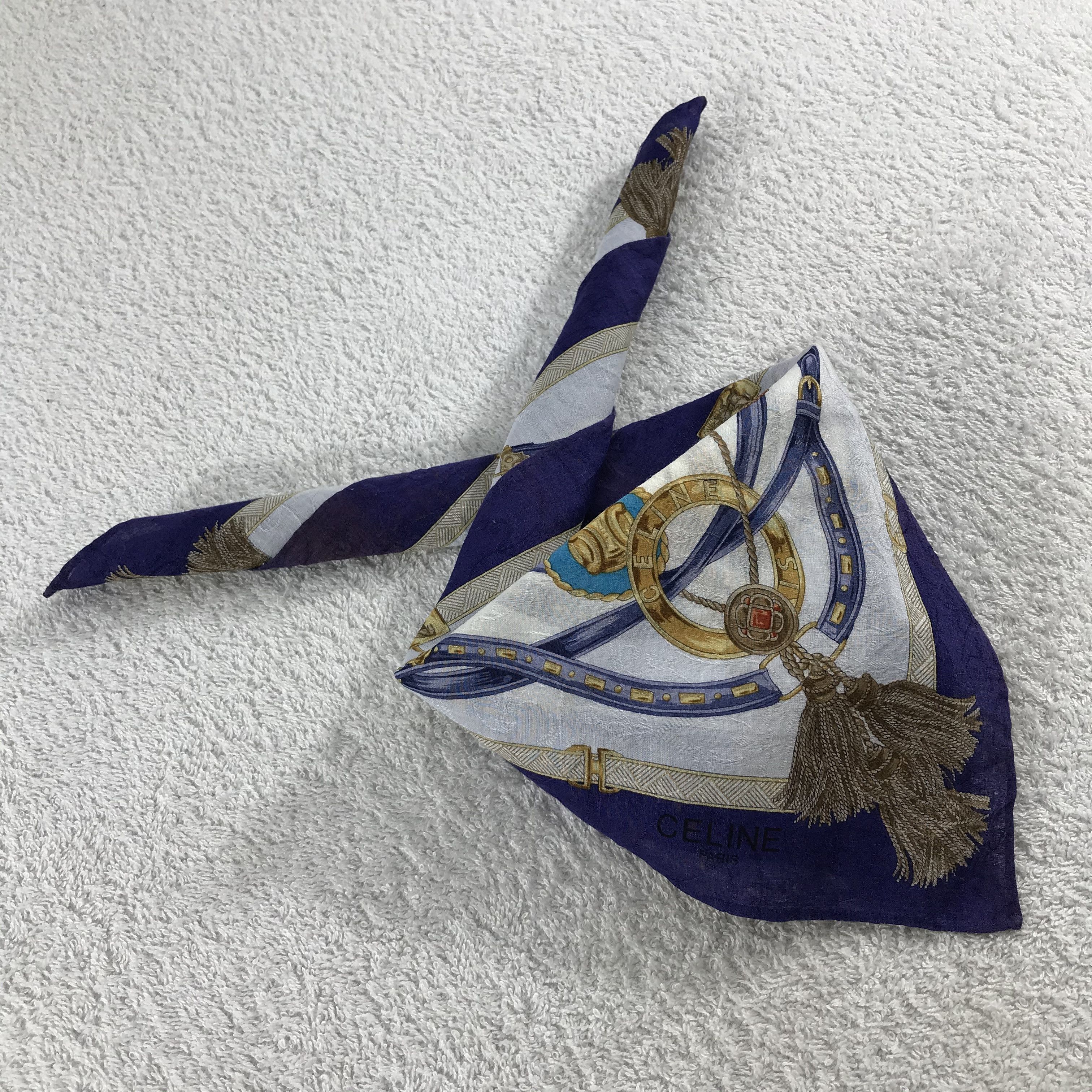 Celine × Vintage Celine Bandana / Handkerchief / Neckerchief - S052 Size ONE SIZE - 4 Thumbnail