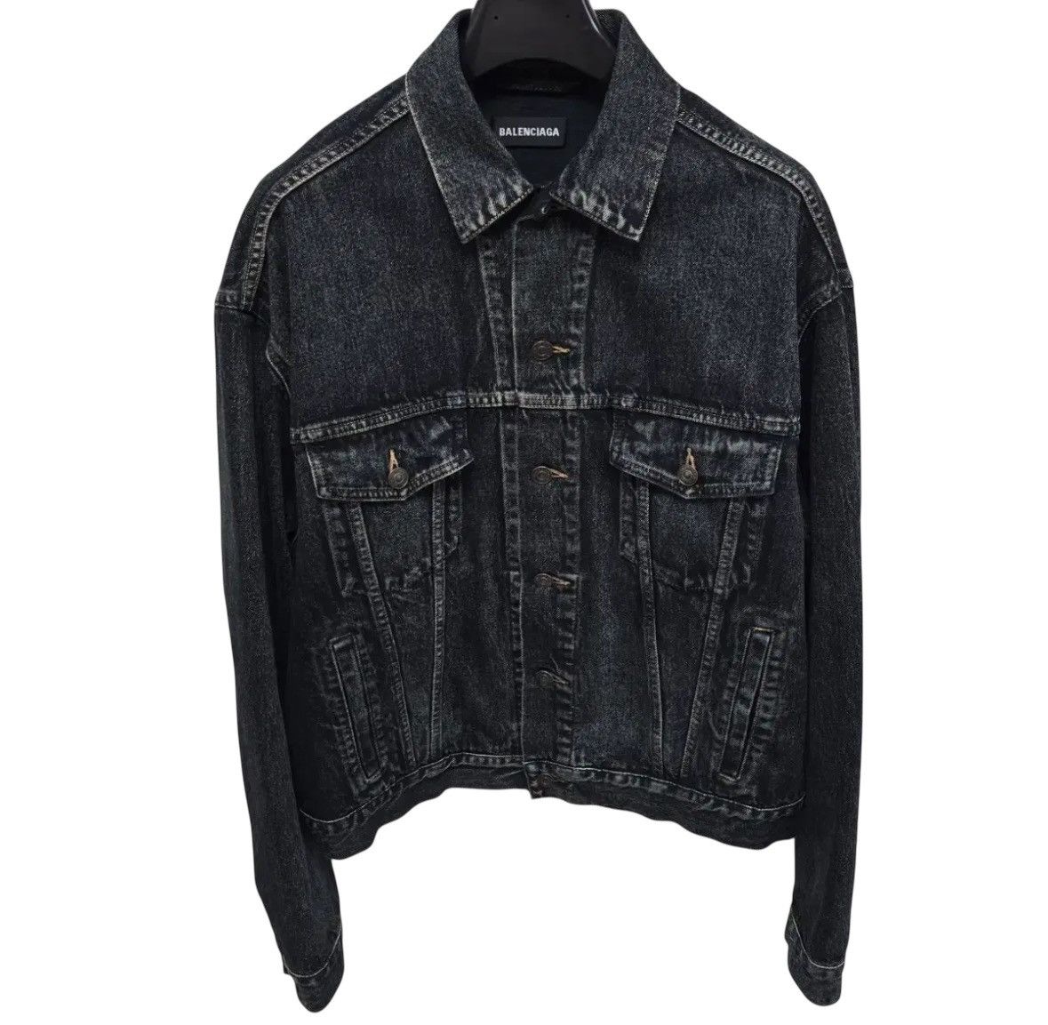 Balenciaga Balenciaga Back Logo Denim Jacket Size US M / EU 48-50 / 2 - 2 Thumbnail