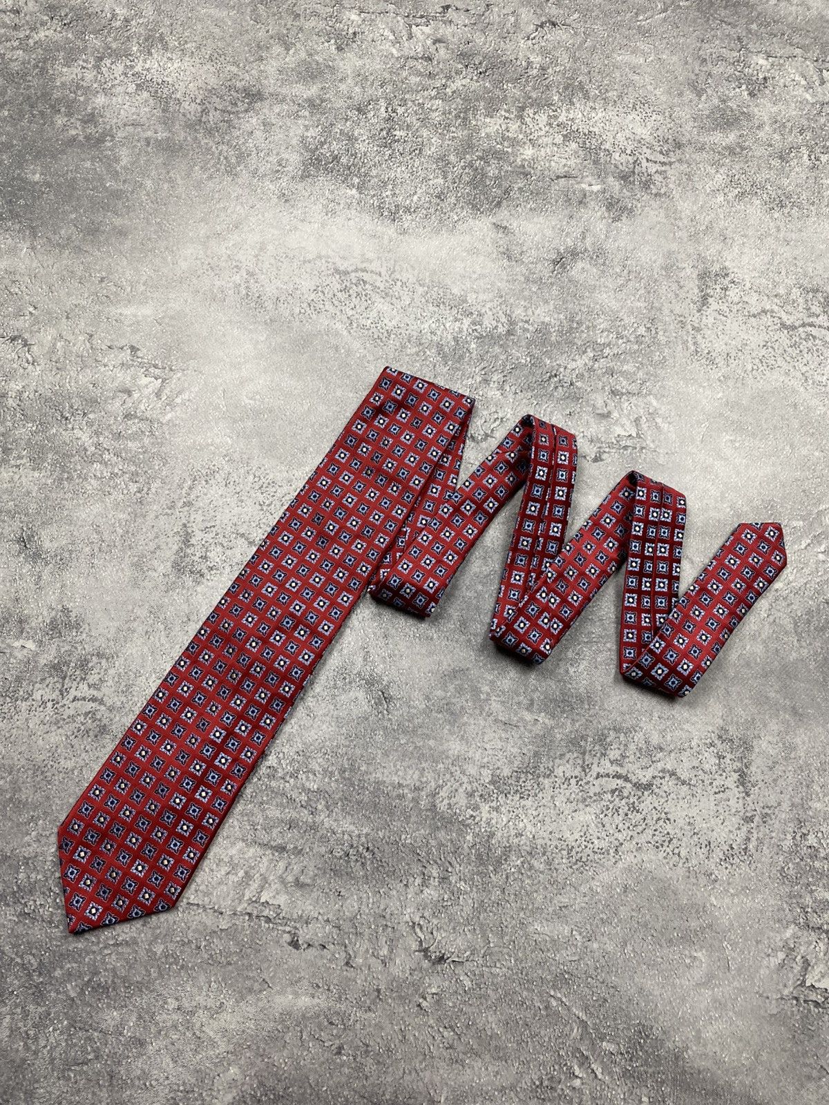 Eton Eton 100% Silk Made in France Tie Luxury Monogram Cravatte Size ONE SIZE - 4 Thumbnail