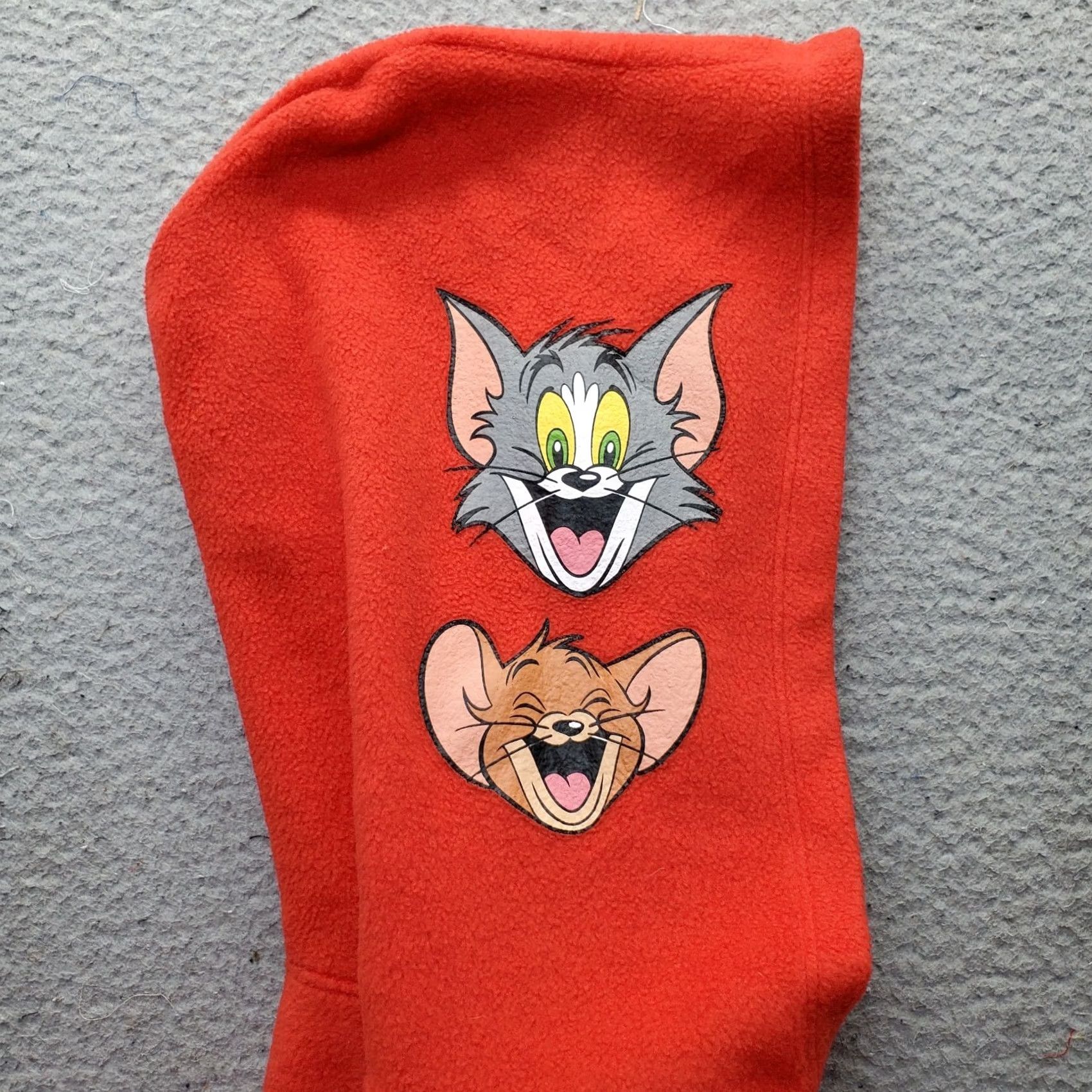 Vintage Tom & Jerry Hoodie Womens Small Red Fleece Graphic Print Raglan Sleeve Pullover Size S / US 4 / IT 40 - 6 Thumbnail