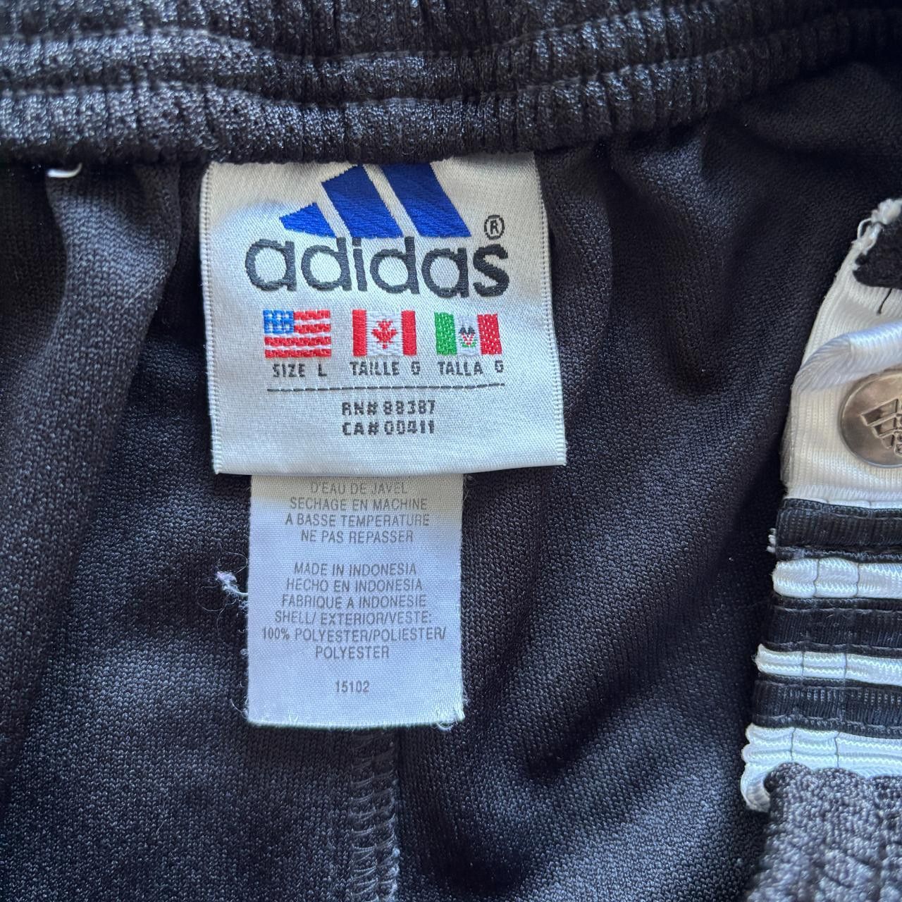 Adidas heavy knitted "pique" track pants - snaps on sides Size US 33 - 4 Thumbnail