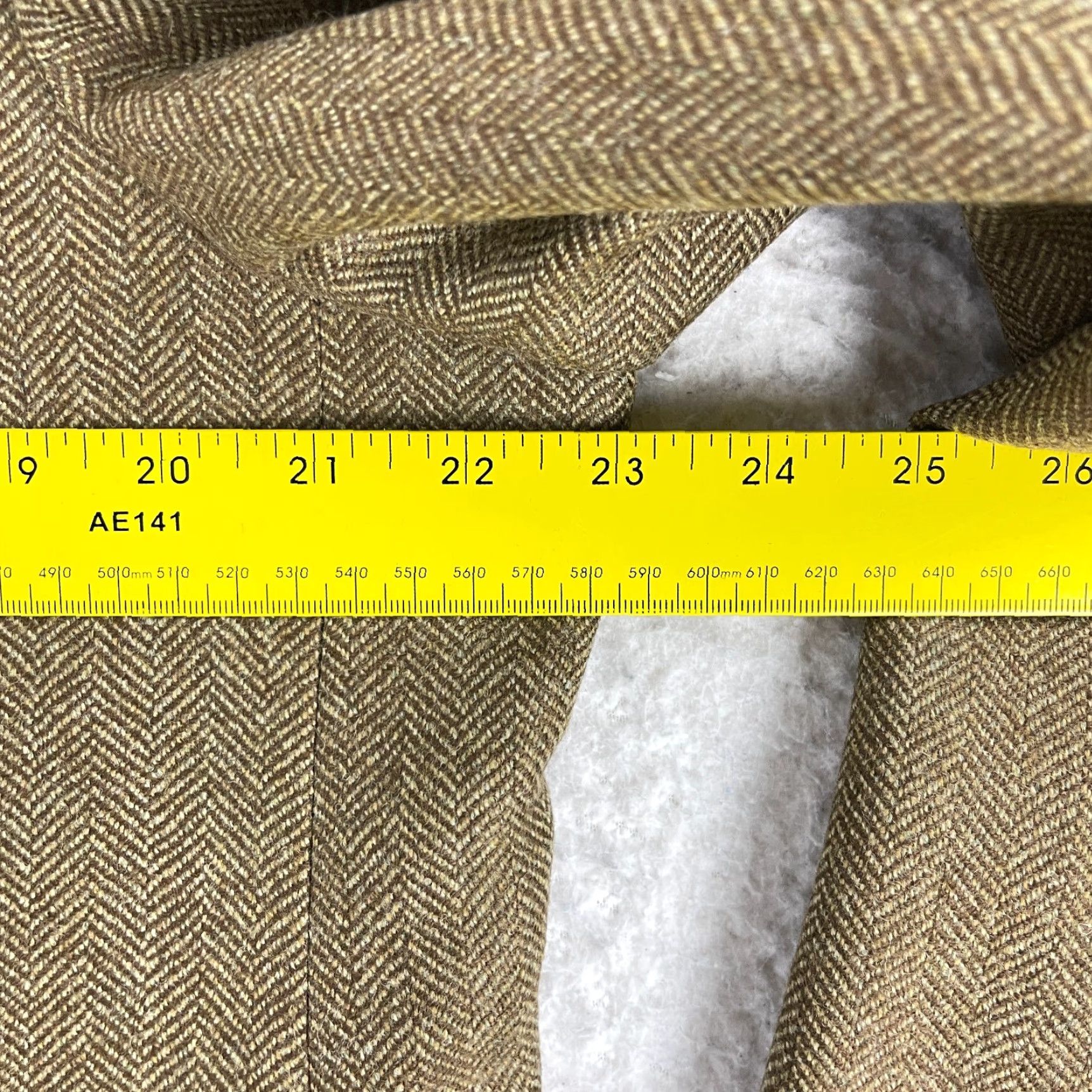 Lands' End Lands' End Blazer Jacket Mens 43 R Brown 100% Wool Tweed Long Sleeve Office Size US XL / EU 56 / 4 - 5 Thumbnail