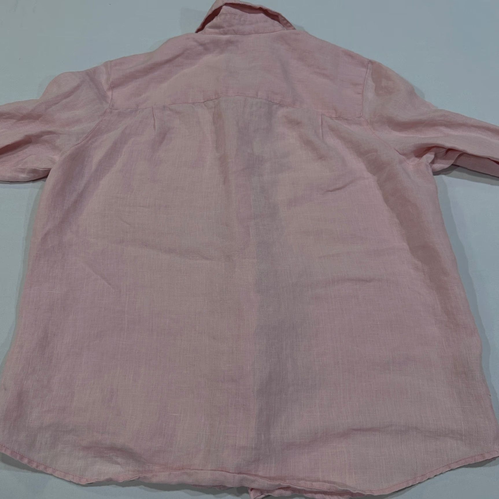 Liz Claiborne Liz Claiborne Button-Up Shirt Petites M Pink 100% Linen Long Sleeve Pocket Size M / US 6-8 / IT 42-44 - 3 Thumbnail