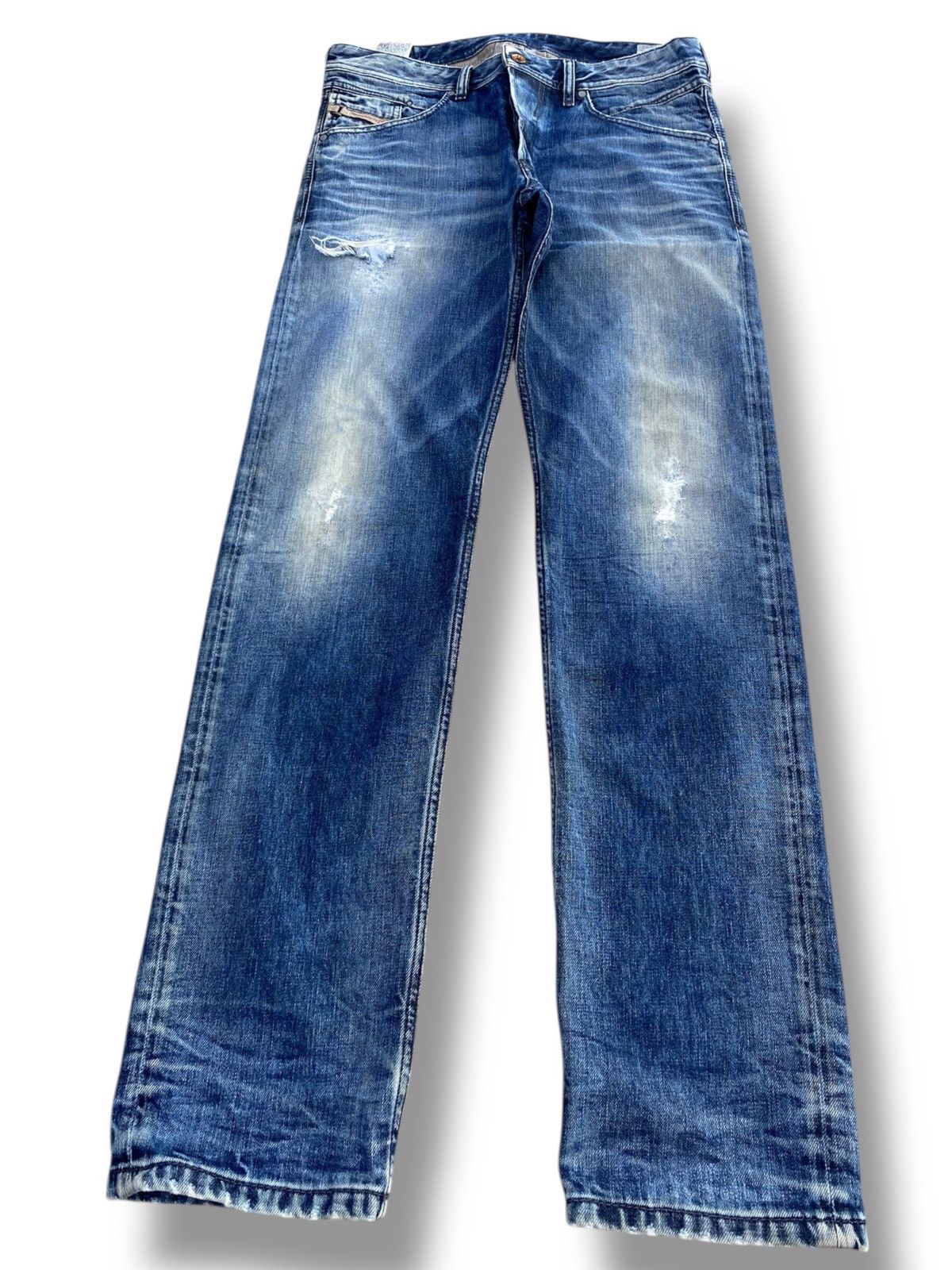 Diesel Diesel Whiskers Faded Wash Style Ripped Jeans Size US 34 / EU 50 - 1 Thumbnail