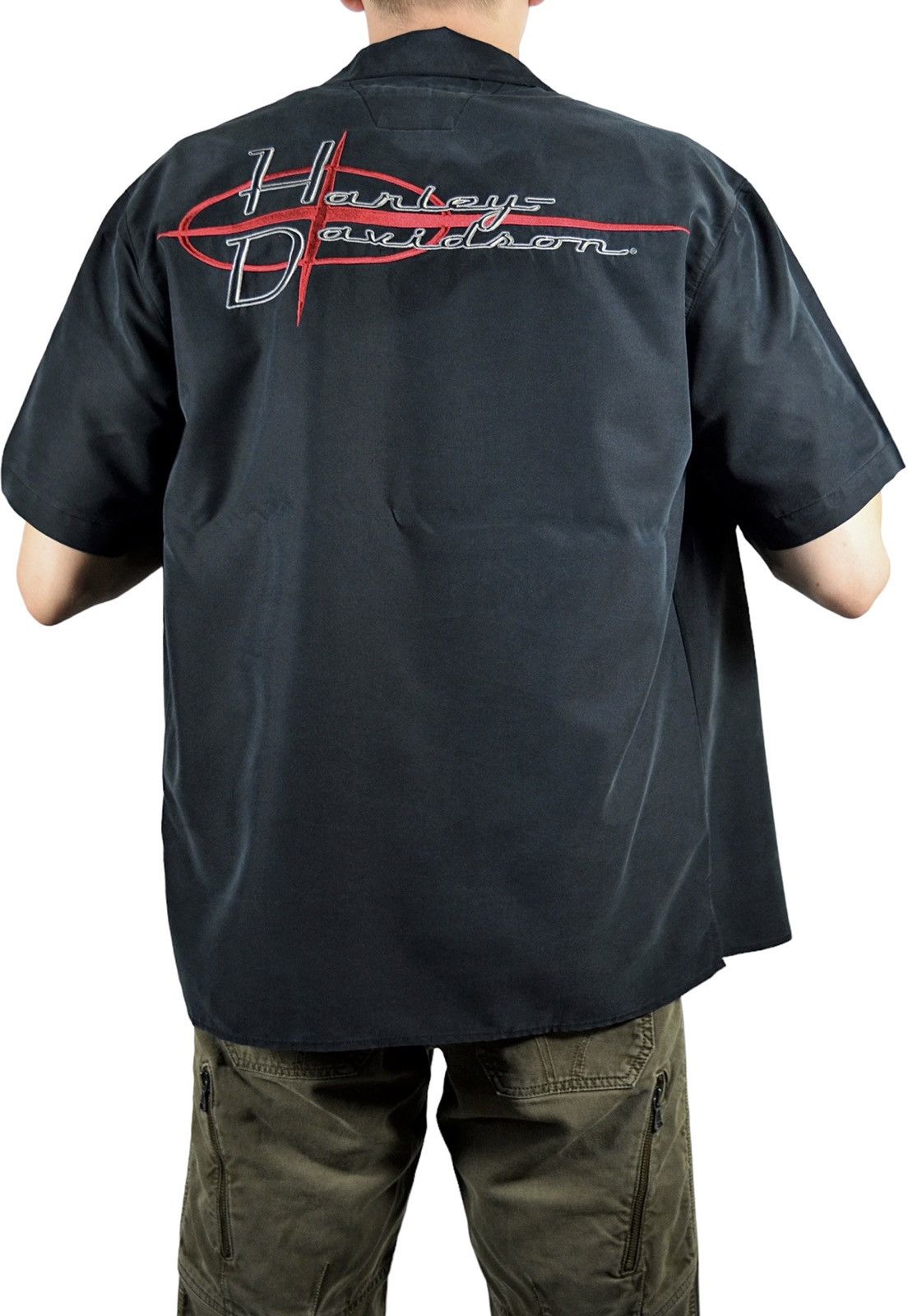 Harley Davidson Vintage Harley Davidson Viscose Bowling Embroidered Shirt Size US M / EU 48-50 / 2 - 4 Thumbnail