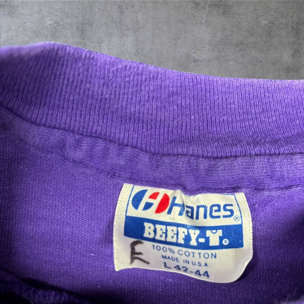 Hanes × Vintage 1990s Vintage Purple Graphic Shirt Size US M / EU 48-50 / 2 - 4 Thumbnail