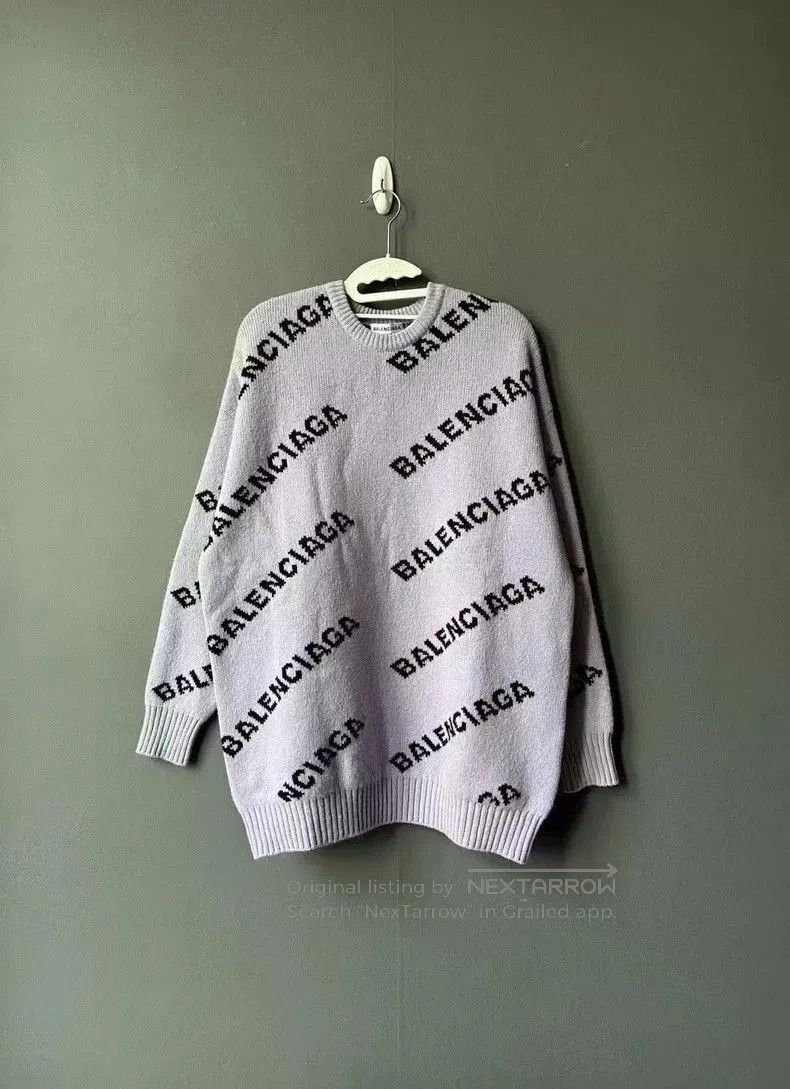 Balenciaga Purple Bullet Screen Sweater XS.
