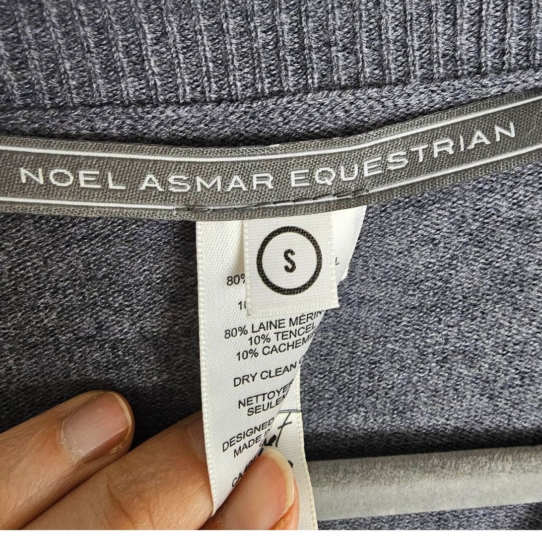 NOLLEY'S Noel Asmar Wool Cashmere V-Neck Sweater S Equestrain Preppy Size S / US 4 / IT 40 - 8 Thumbnail
