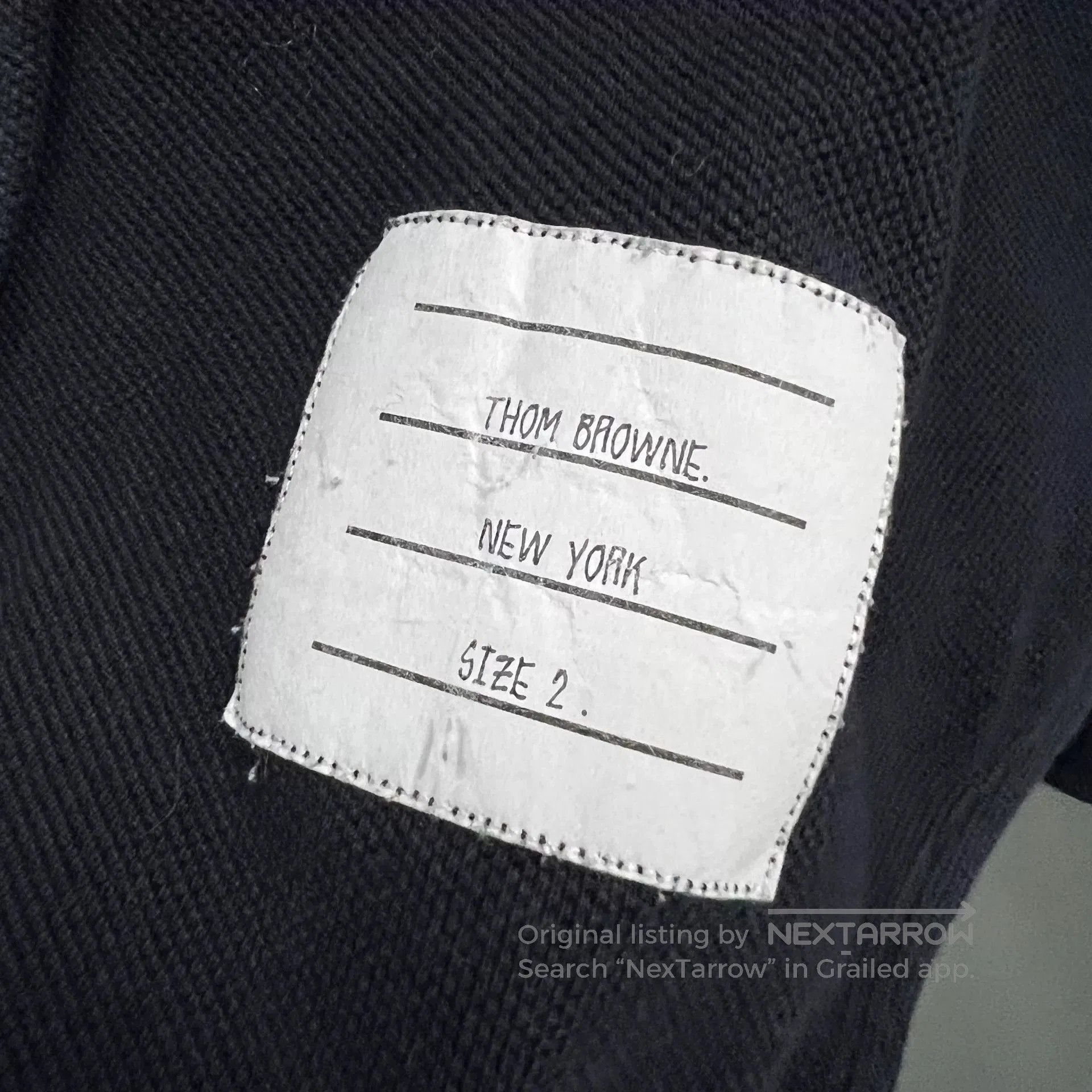 Thom Browne Thom Browne Navy Stripe Sleeve Shirt. Size US XS / EU 42 / 0 - 4 Thumbnail