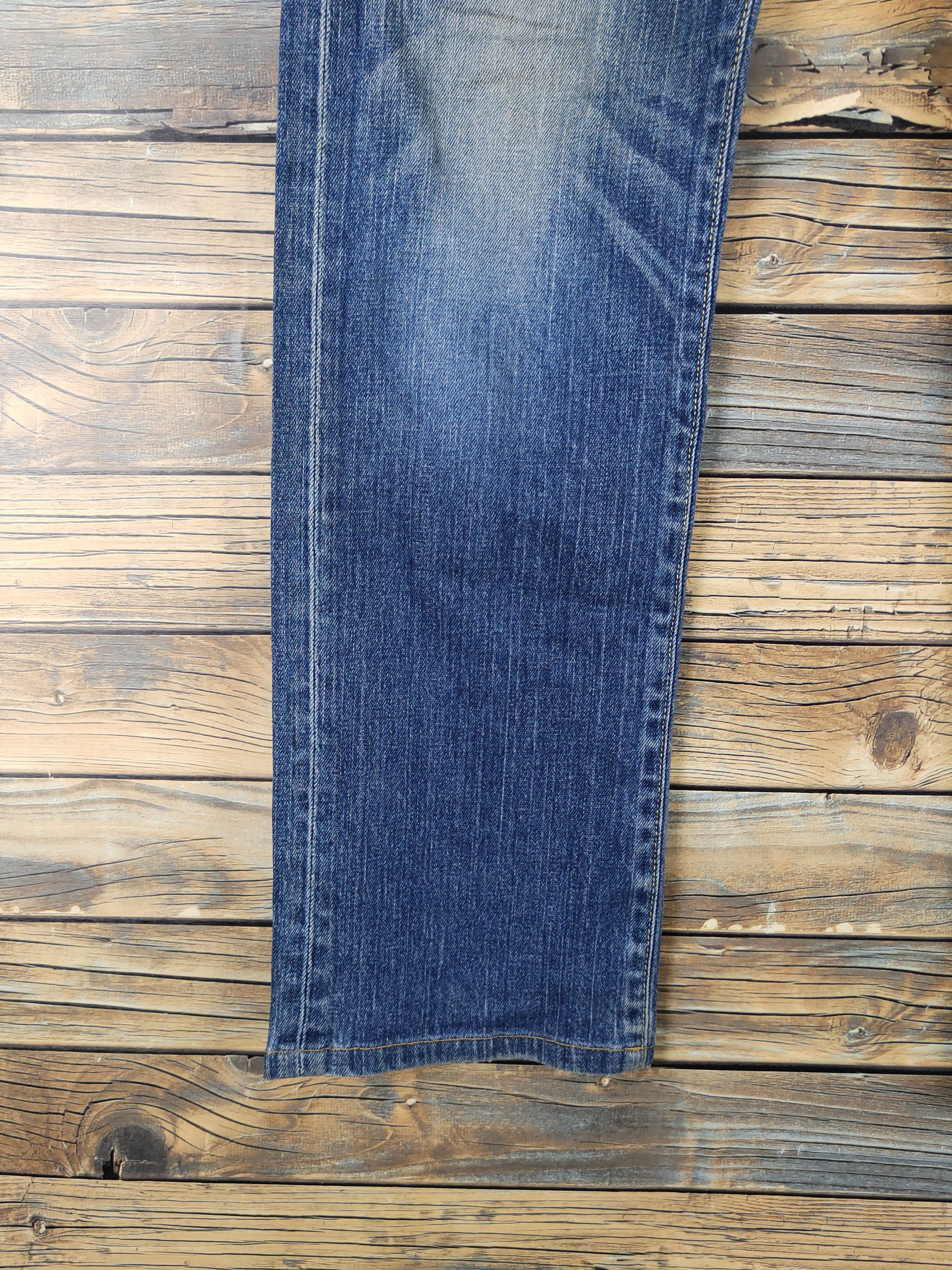 Japanese Brand Uniqlo Blue Distressed Ripped Jeans #W1307 Size US 33 - 4 Thumbnail