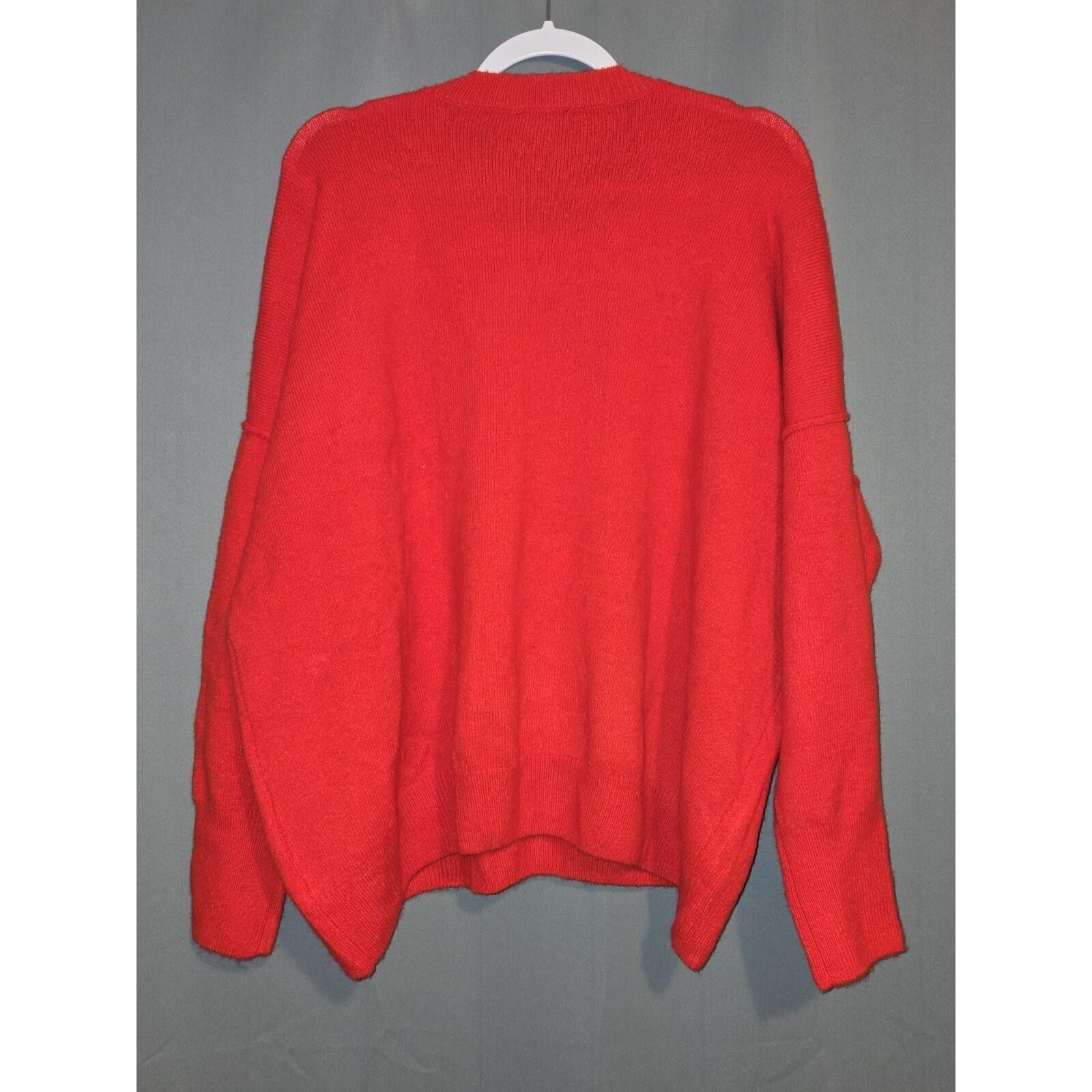 Vince Camuto Vince Camuto Womens Red Merry Beaded Holiday Sweater XXL Size XXL / US 16-18 / IT 52-54 - 2 Thumbnail