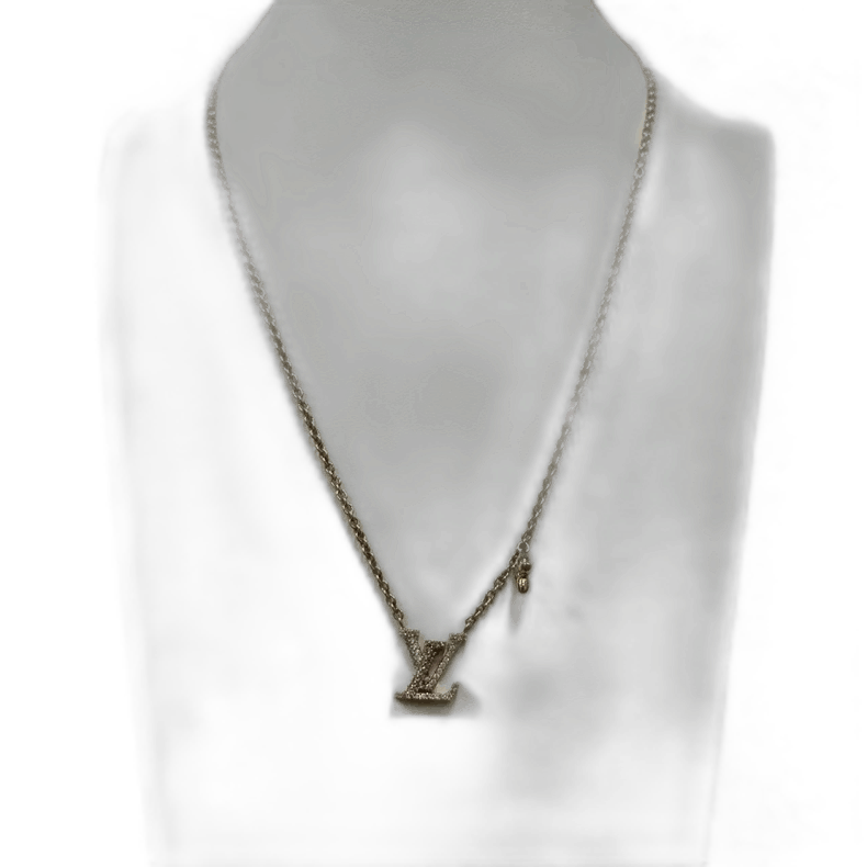 Louis Vuitton Louis Vuitton Louis Vuitton Gold Necklace with Logo-2506 Size ONE SIZE - 1 Thumbnail