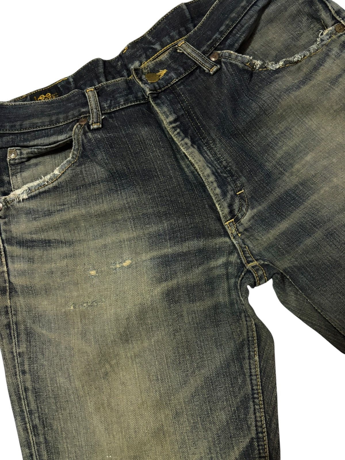 Lee Vtg Lee Japan Faded Mud Wash Distressed Jeans Size US 30 / EU 46 - 5 Thumbnail