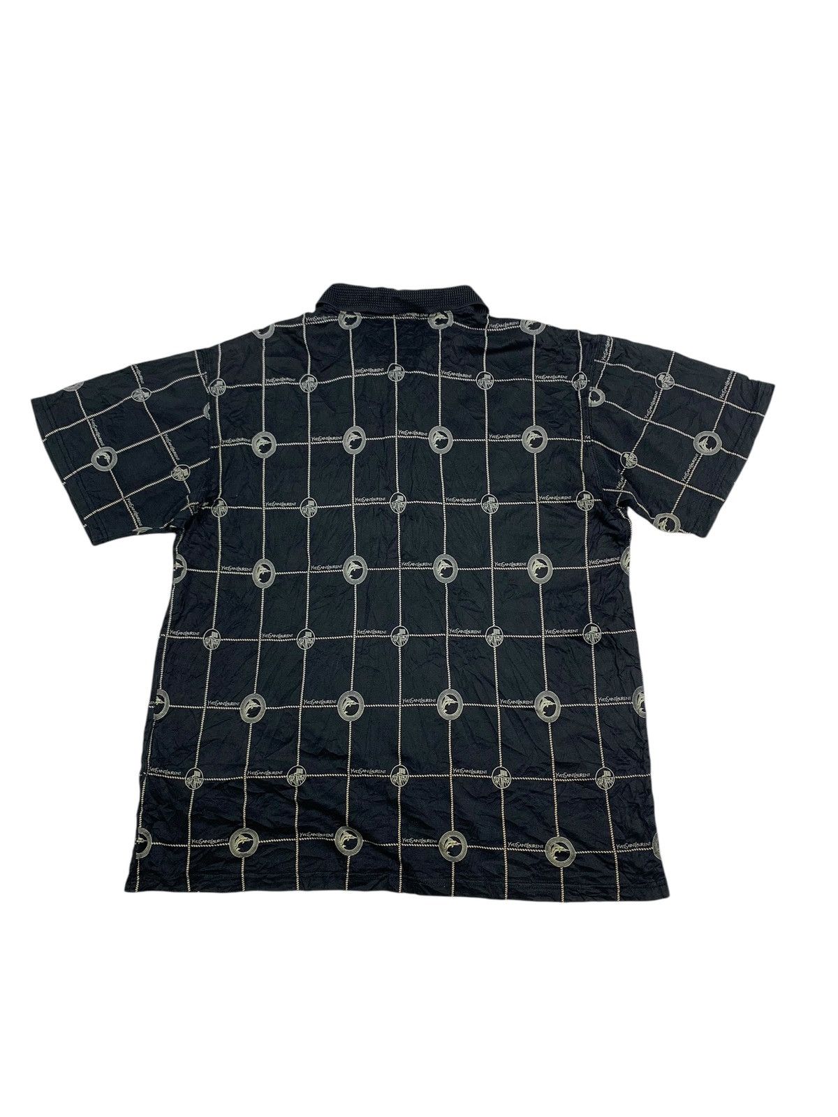 Vintage ☠️NEED GONE☠️ Vintage Yvessaintlauren Full Printed Polo Shirt Size US L / EU 52-54 / 3 - 2 Thumbnail