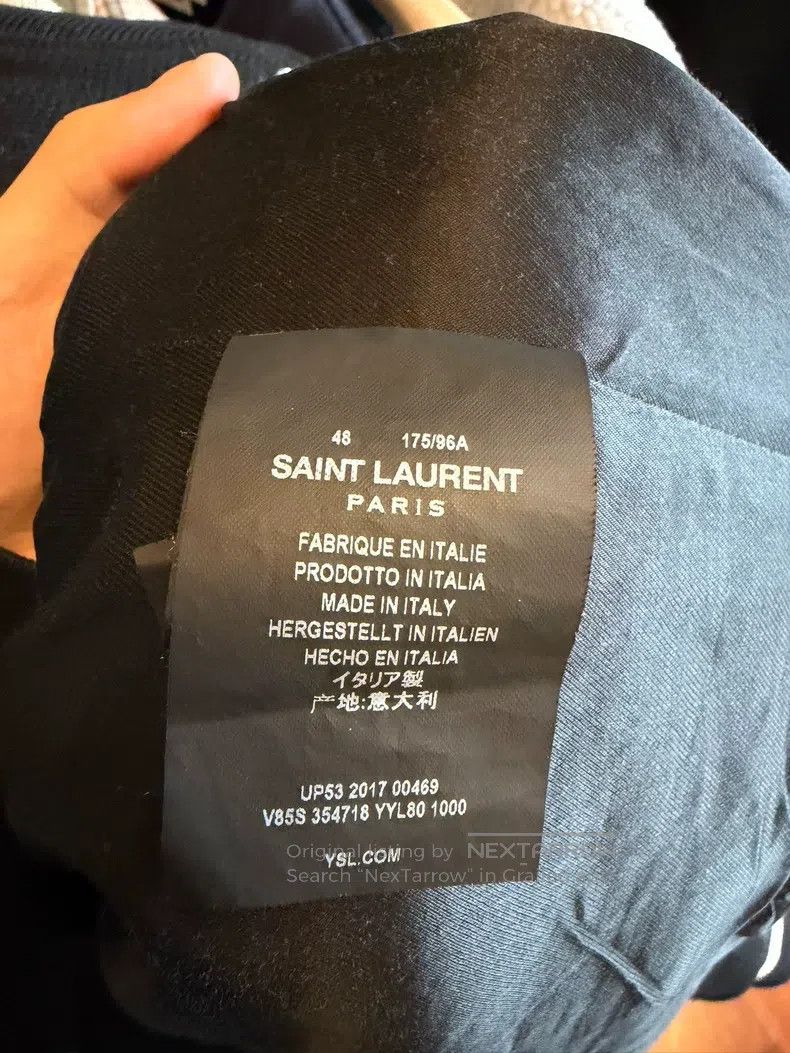 Saint Laurent Paris Saint Laurent Paris Black and White Baseball Jacket Size US M / EU 48-50 / 2 - 4 Thumbnail