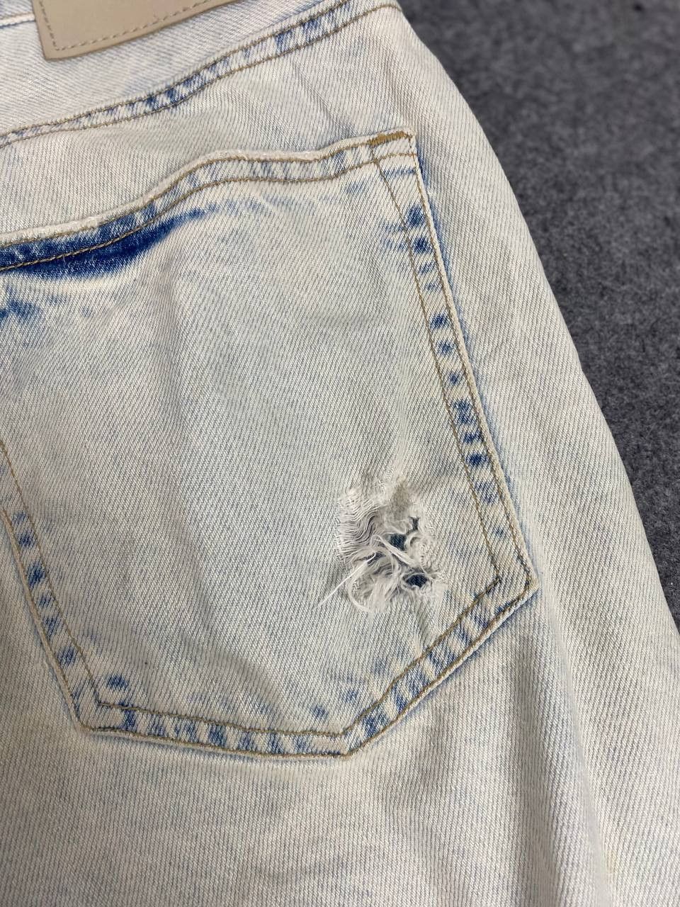 Other &denim acid wash distressed denim nice design Size US 33 - 12 Thumbnail