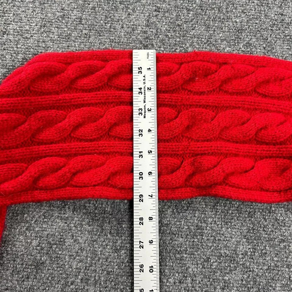Gap Gap Scarf Womens Red Chunky Knit Lambswool Winter Adults Size ONE SIZE - 5 Thumbnail