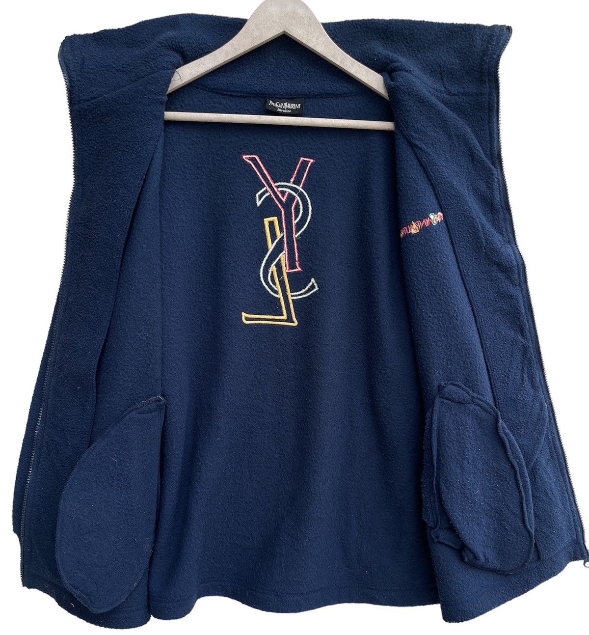 Designer × Vintage × Yves Saint Laurent Vintage Yves Saint Laurent pour homme Fleece Jacket Size US M / EU 48-50 / 2 - 5 Thumbnail